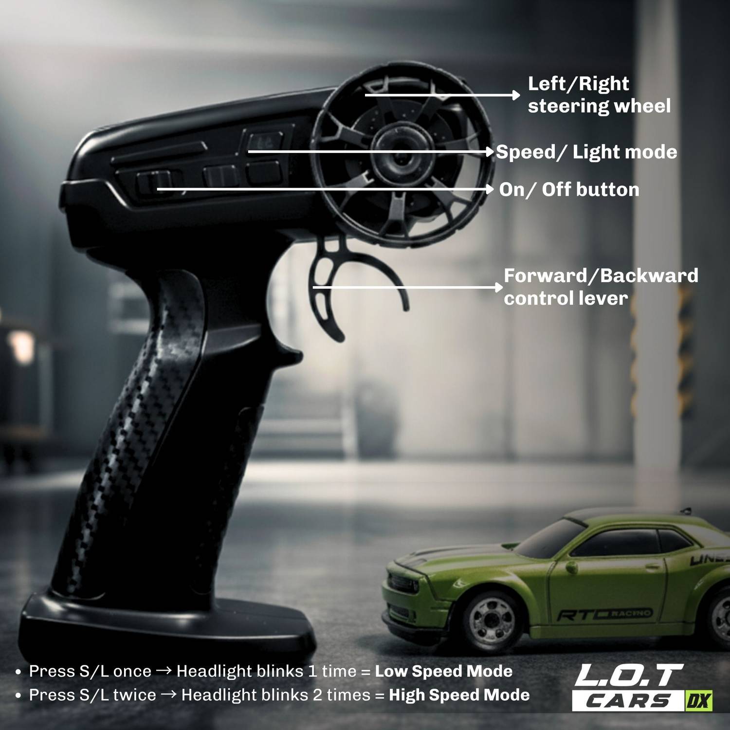 L.O.T Nitro Mini RC Drift Car, 1:64 Scale - Image 4