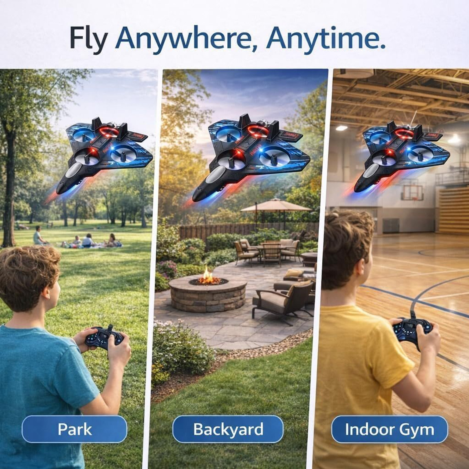 Image of SSE Toy RC Fighter Airplane| Plastic | Rechargeable Remote Control Aeroplane for Kids