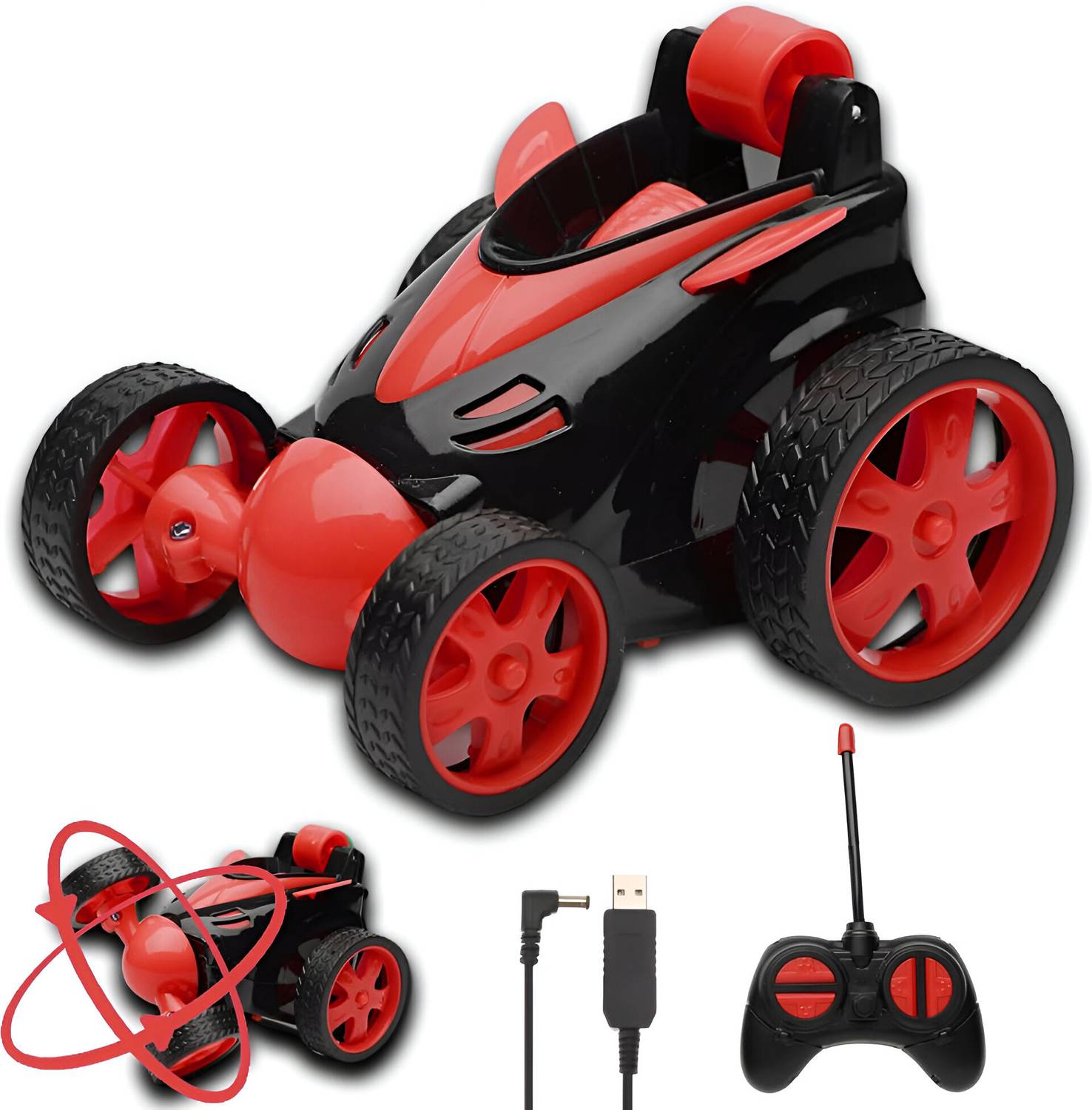 ABYZ STUNT CAR RECHARGEABLE RED