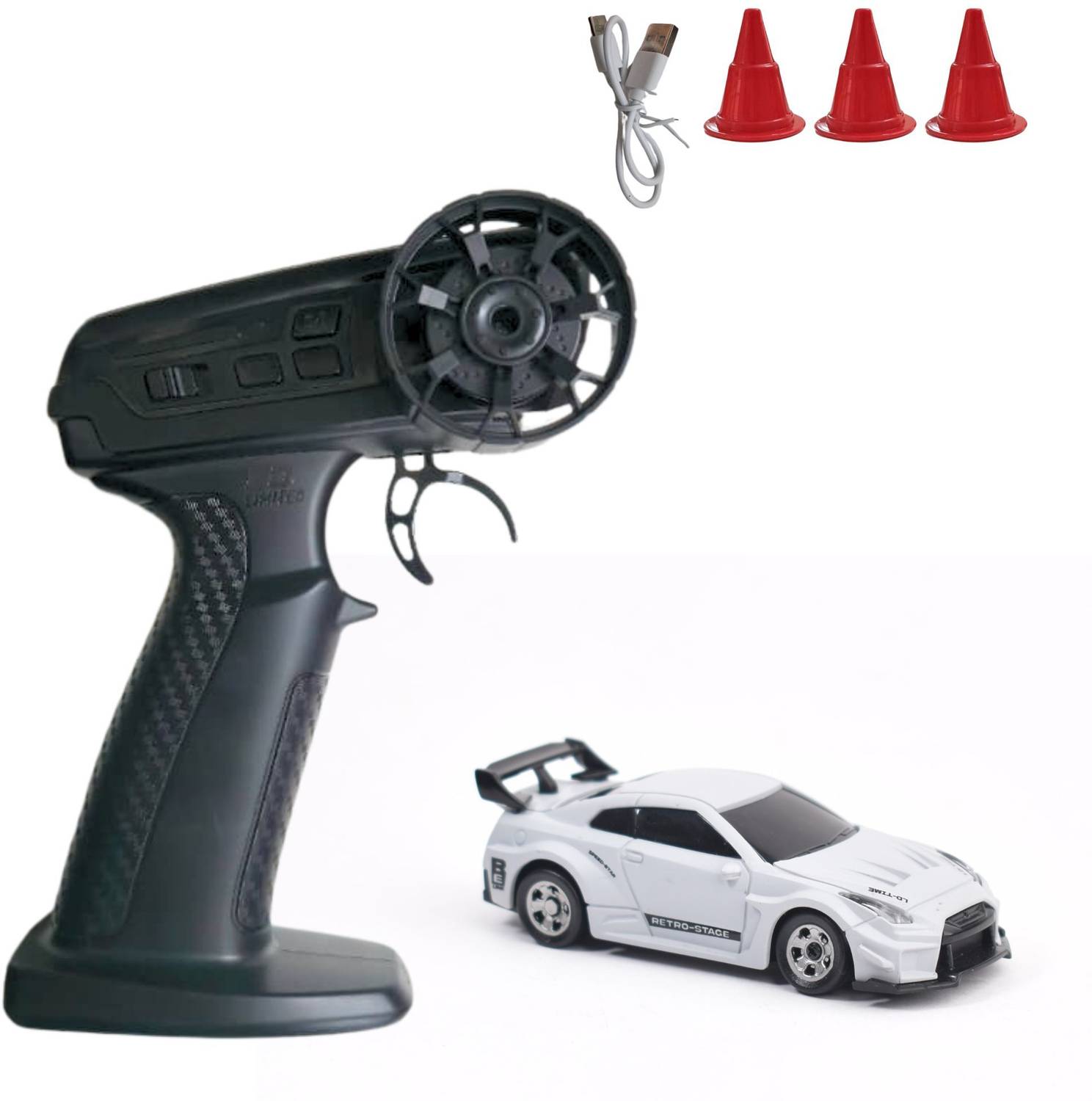 L.O.T CARS Nitro Mini RC Drift Car, 1:64 Scale - Image 1