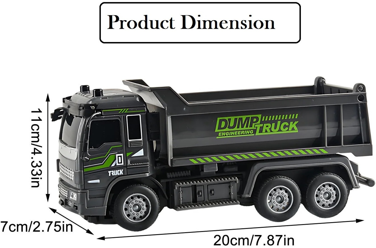 Image of IndusBay Rechargeable Remote control Dumper Truck Toy with Working Headlight