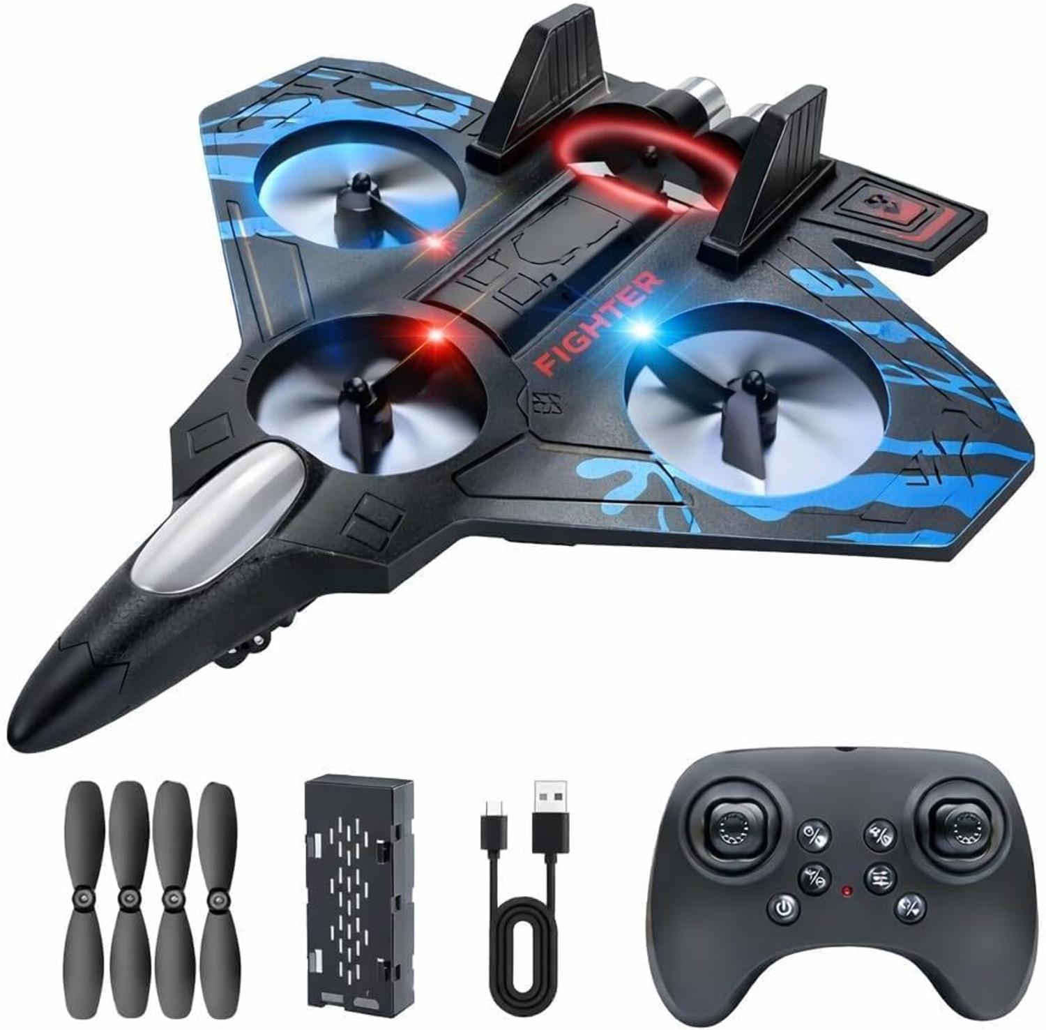 Image of SSE Toy RC Fighter Airplane| Plastic | Rechargeable Remote Control Aeroplane for Kids