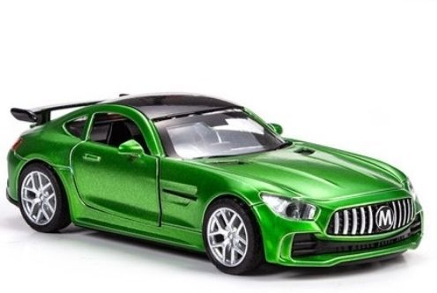 Image of RAMSHREE Premium 1:32 Green Metal Die-Cast Racing Car Toy with Openable Doors
