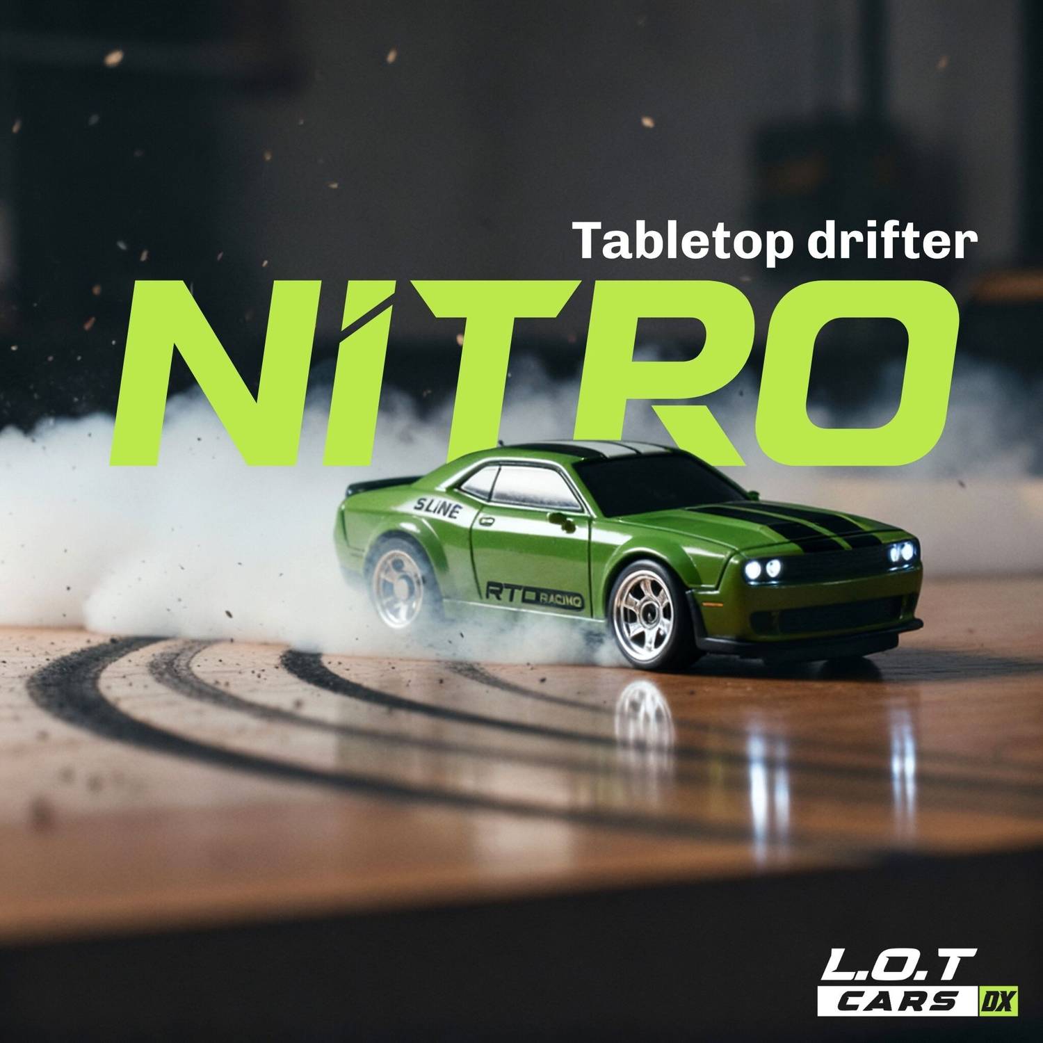 L.O.T Nitro Mini RC Drift Car, 1:64 Scale - Image 2