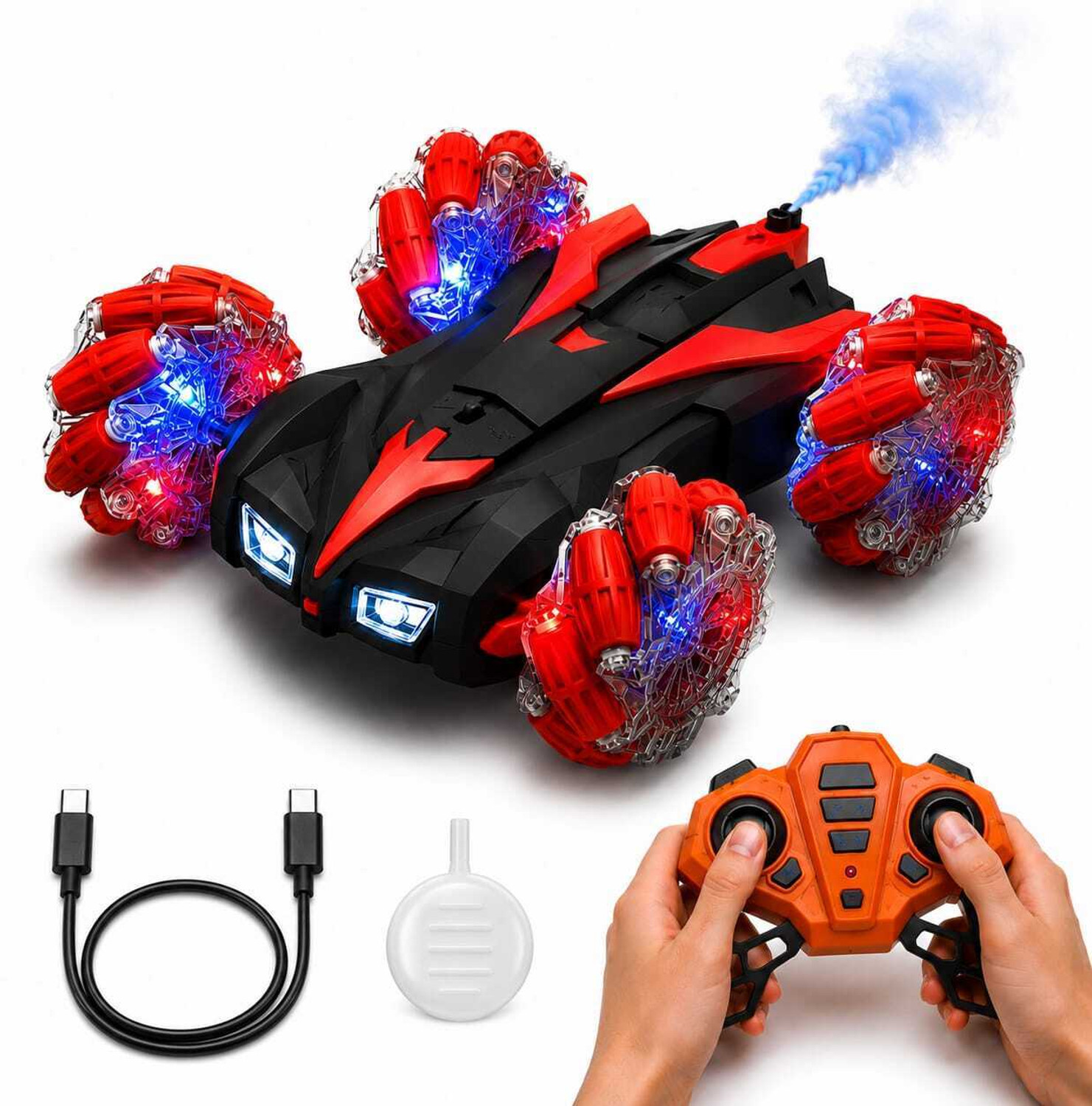 Image of ZUNBELLA 4WD Double Sided RC Smoke Stunt Drift Toy Car 360 Rotation Drift Toy For Kids
