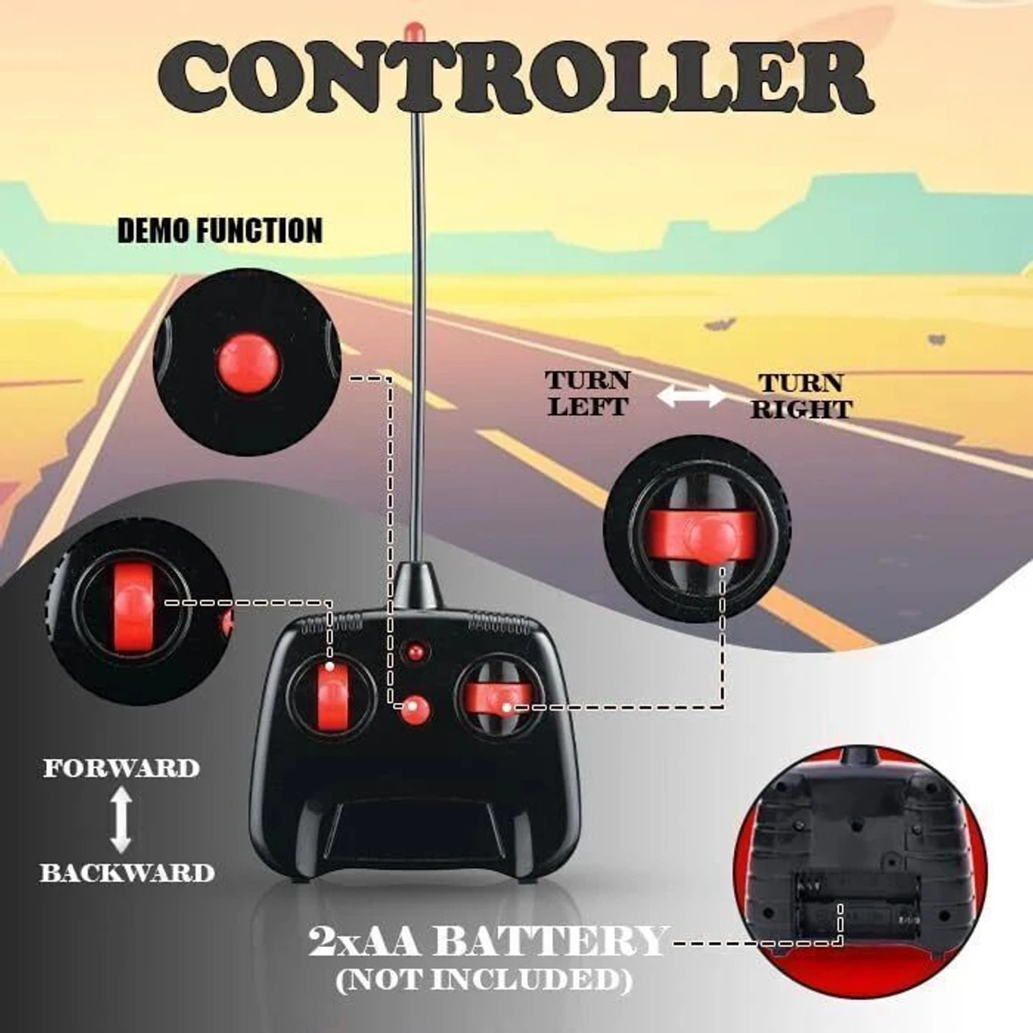 Image of JoyAura Thar Car Rechargeable Musical Car Best Gift for Kids | Musical Car Toy