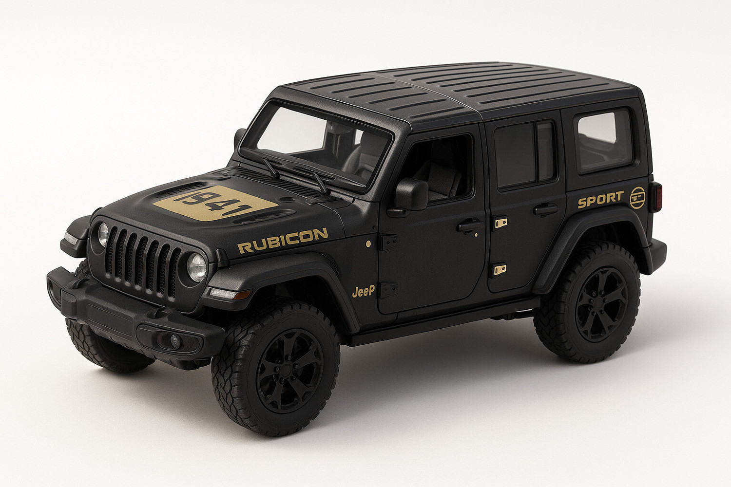 Image of crezor toys 1:32 Scale Rubicon Car Diecast Model Sound and Light Pull Back Cars