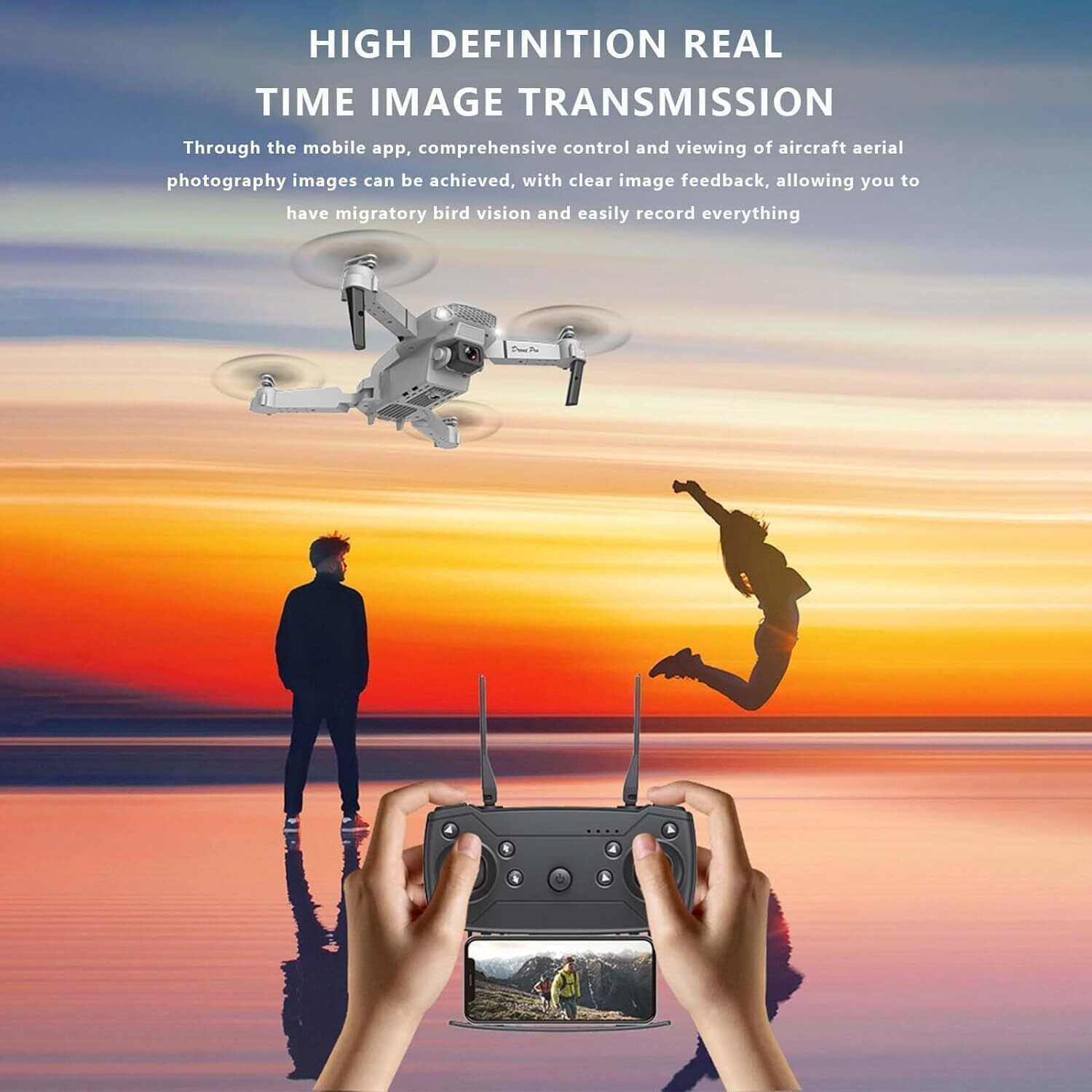 Image of Rivalwilla RC Drone with 4k Camera Foldable 1080P HD Drone Drone