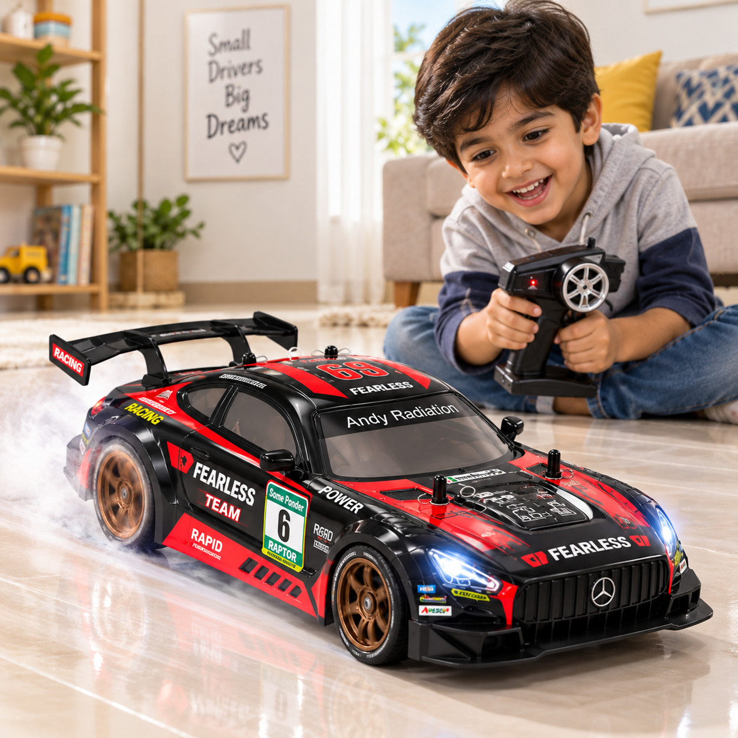 Image of MEMOBEES High Speed Remote Control Drift Car | Rechargeable Battery | 20 Kmph