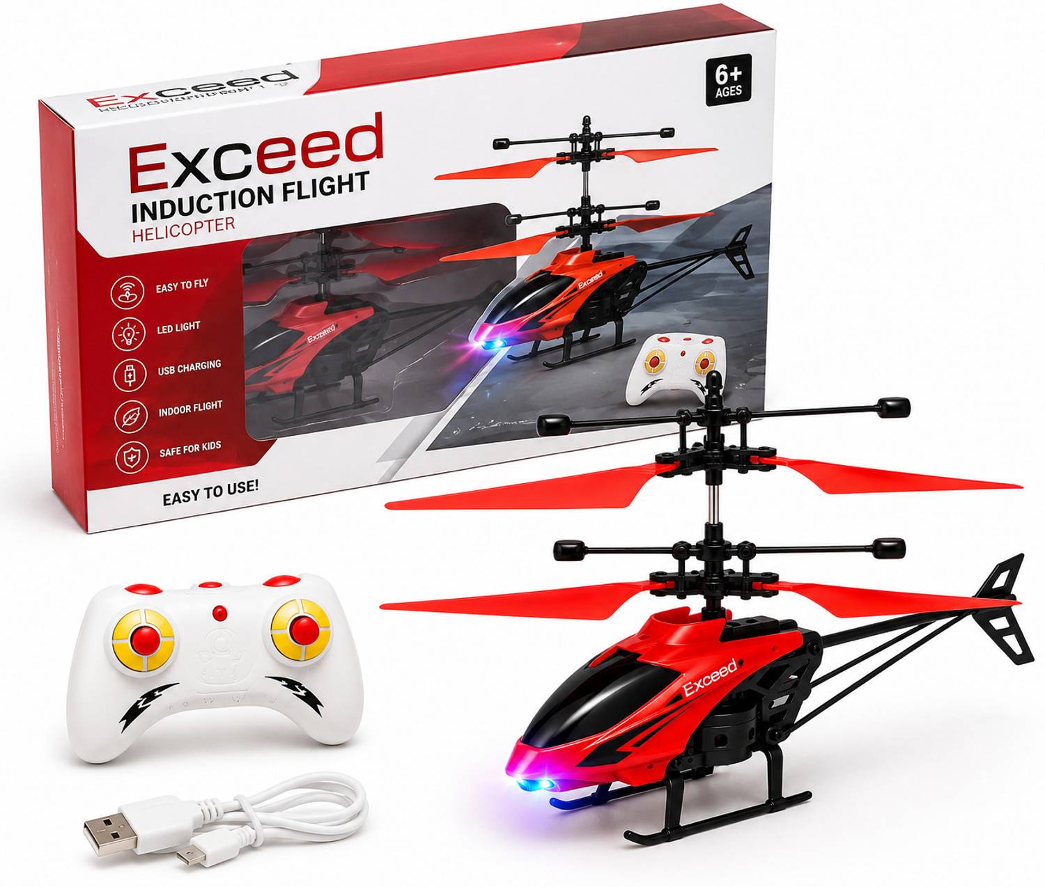 Paras Nath Enterprises Rechargeable RC Helicopter Red - Image 4