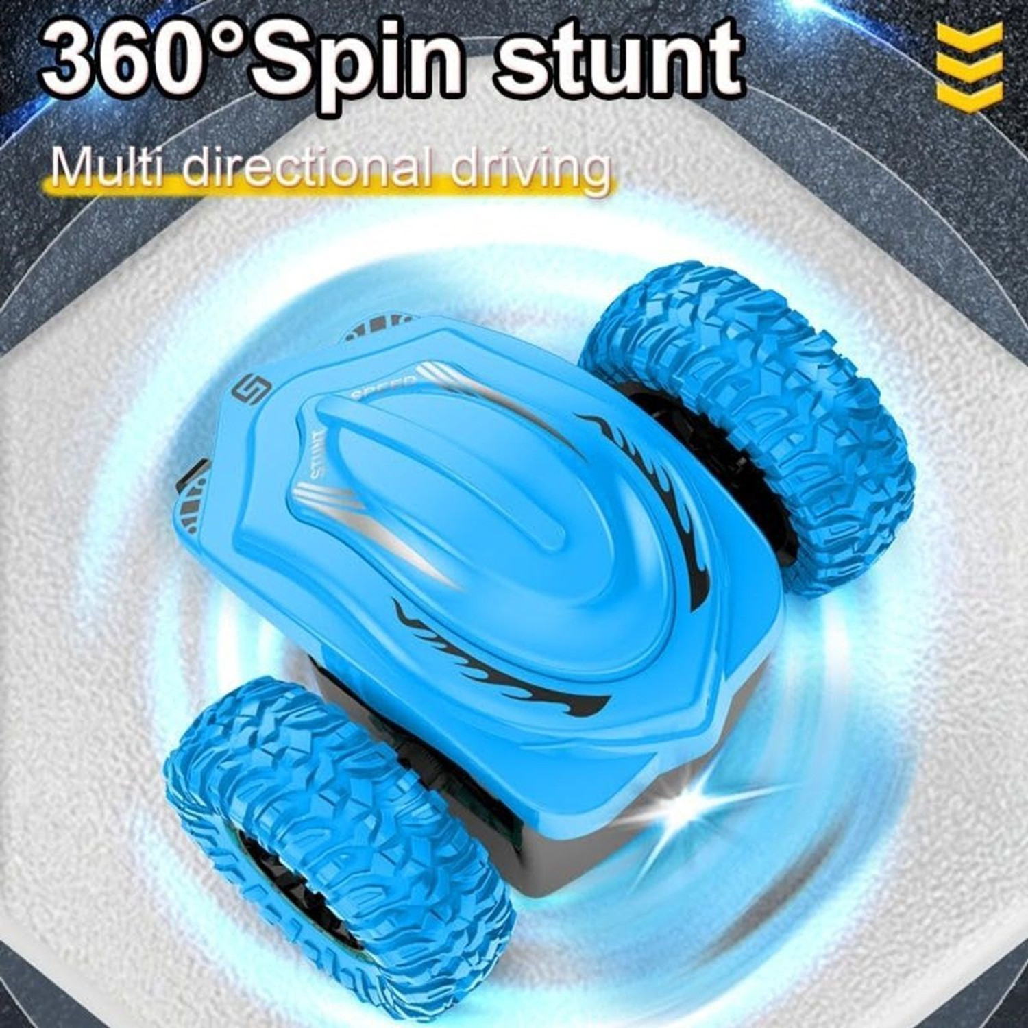 Image of PAPASpace RC Stunt Car for Kids 360 Rotating High Speed Rechargeable Off Road Car Toy