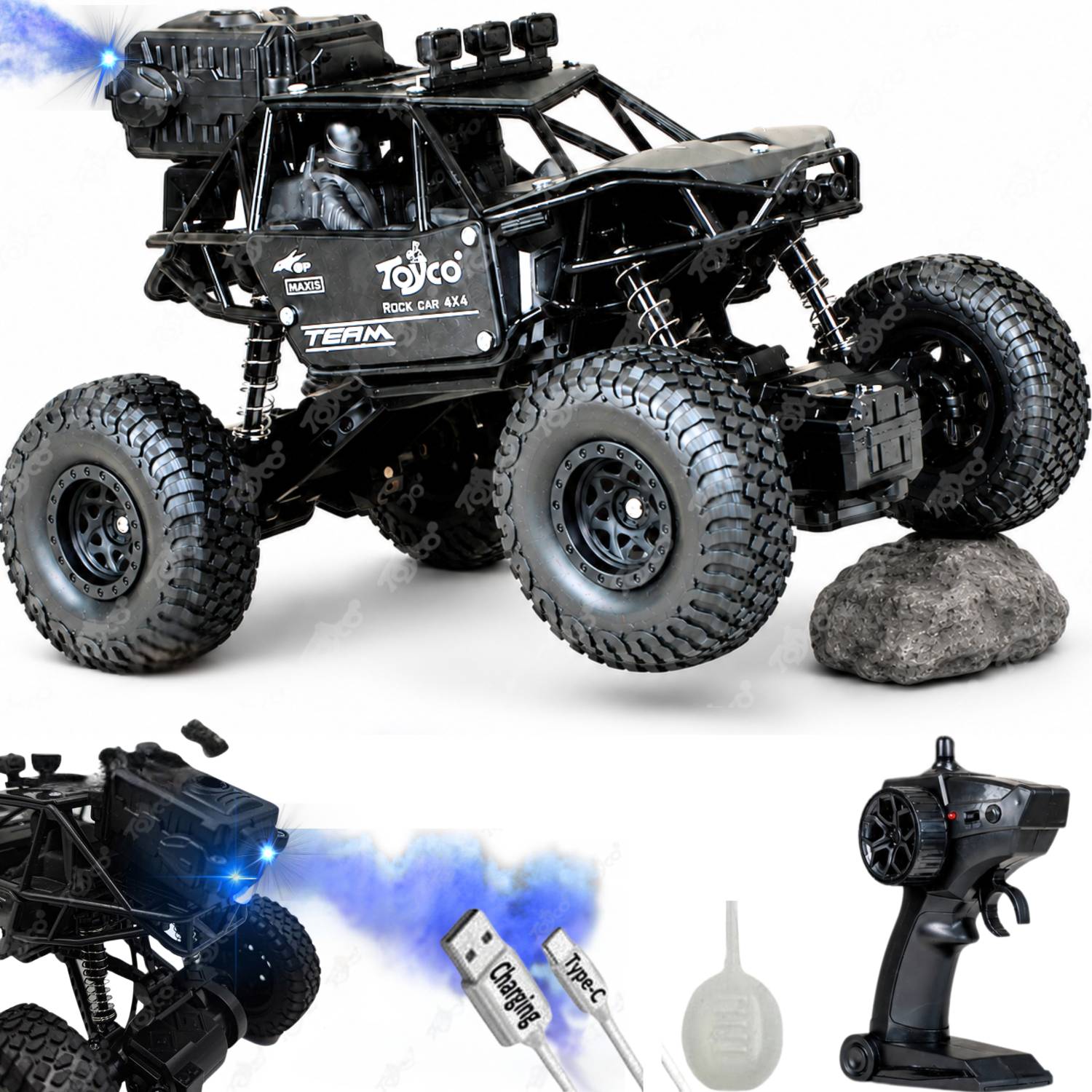 Toyco Rock Crawler 1:16 Offroad RC Car - Image 1