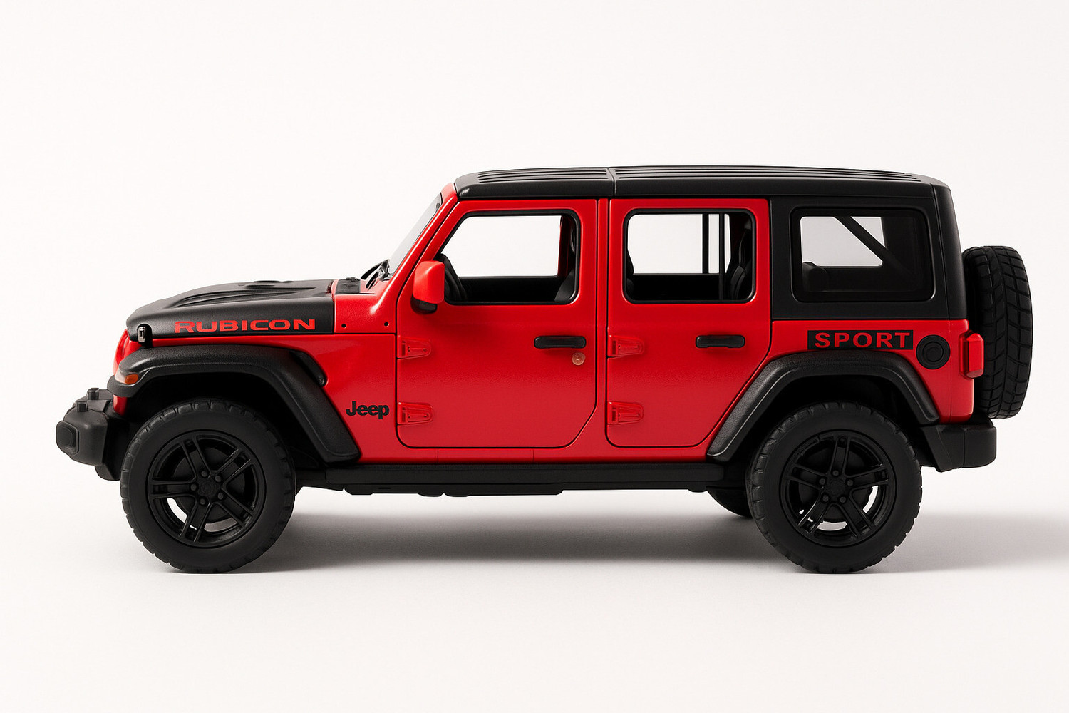 Image of crezor toys Scale 1:32 Rubicon Car Diecast Model Sound and Light Pull Back Cars