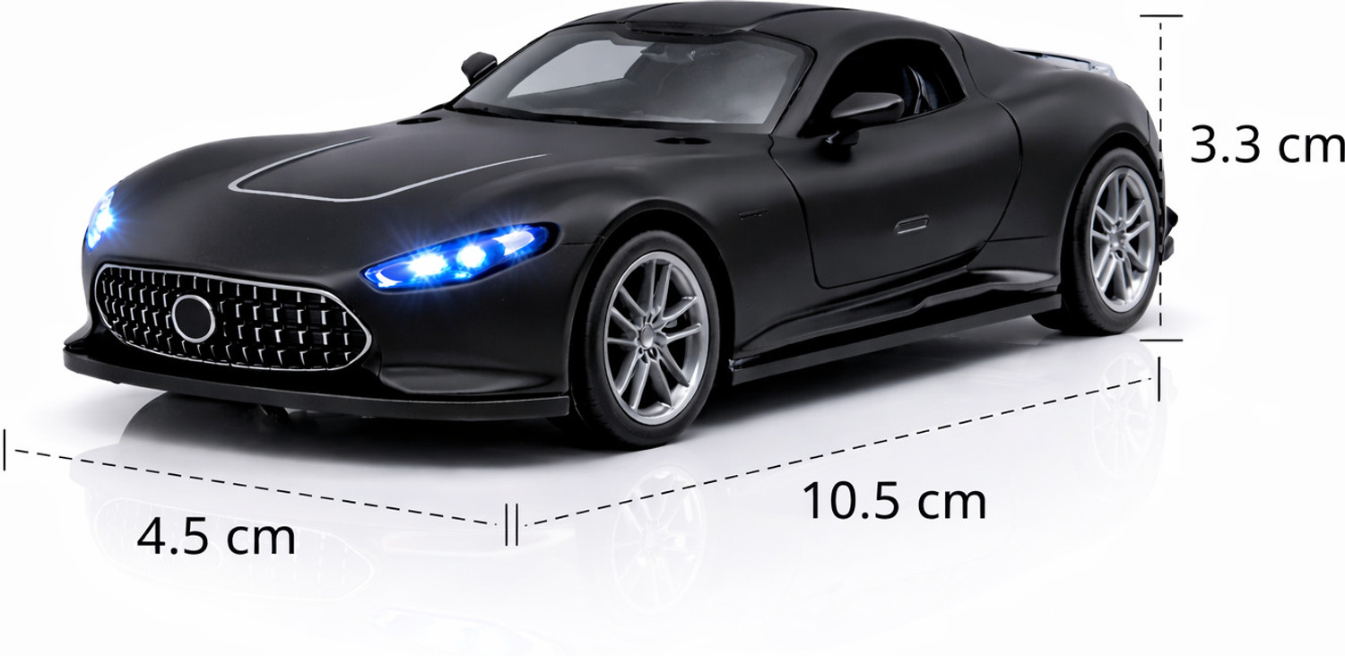 Image of crezor toys 1:36 Mercedes AMG Vision GT Diecast Metal Toy Car with LED Light & Music (Random Color, Pack of: 1)