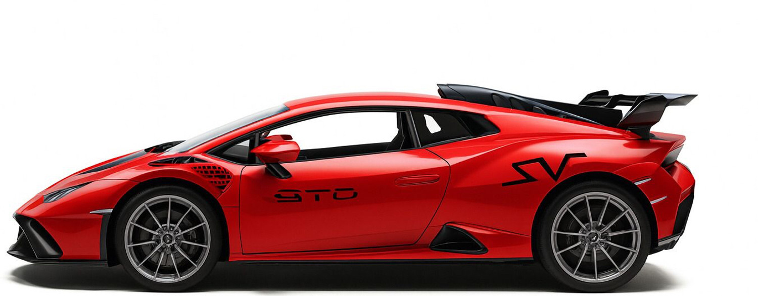 Image of crezor toys 1:32 Lamborghini STO Die-Cast Metal Car Toy with Pull Back and Light & Music