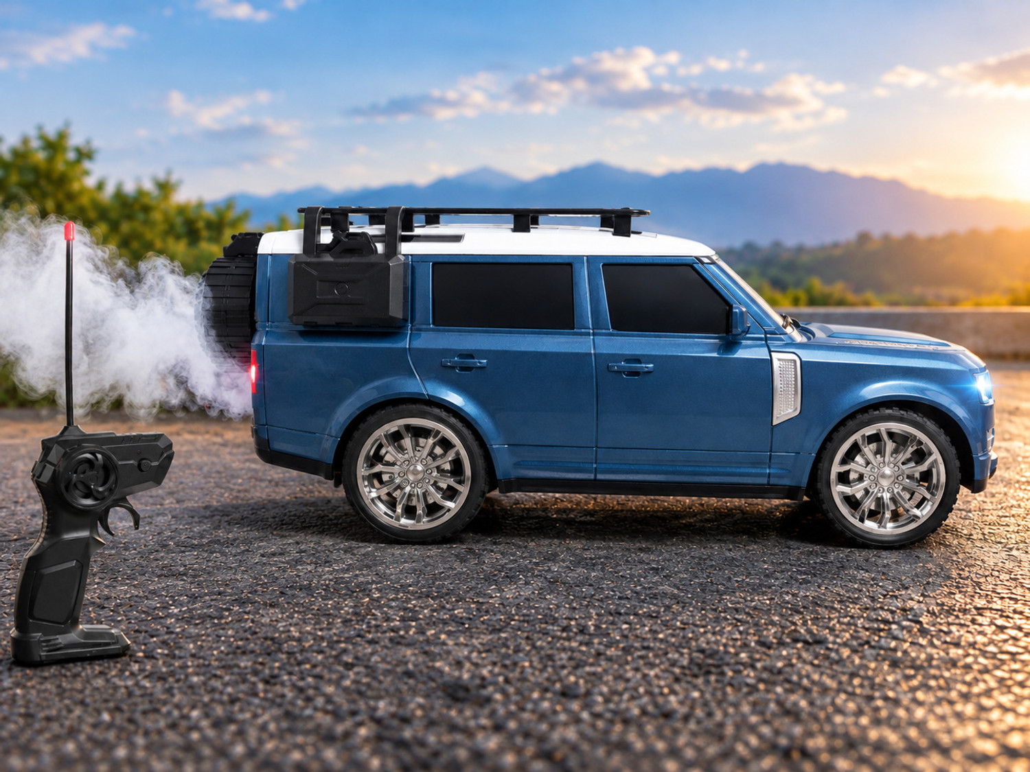Image of MY WONDERBOX Remote Control SUV Defender Car With Headlight And Smoke Effect (Blue)