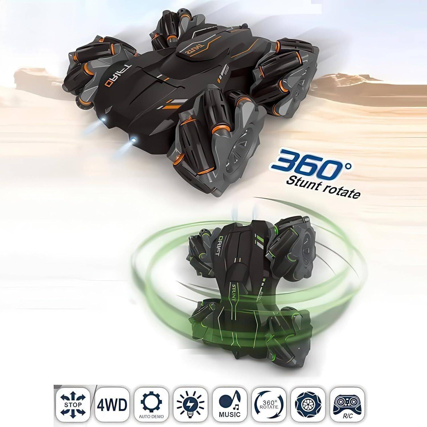 MGKENTERPRISE 4X4 Remote Control Drift Stunt Car - Image 5