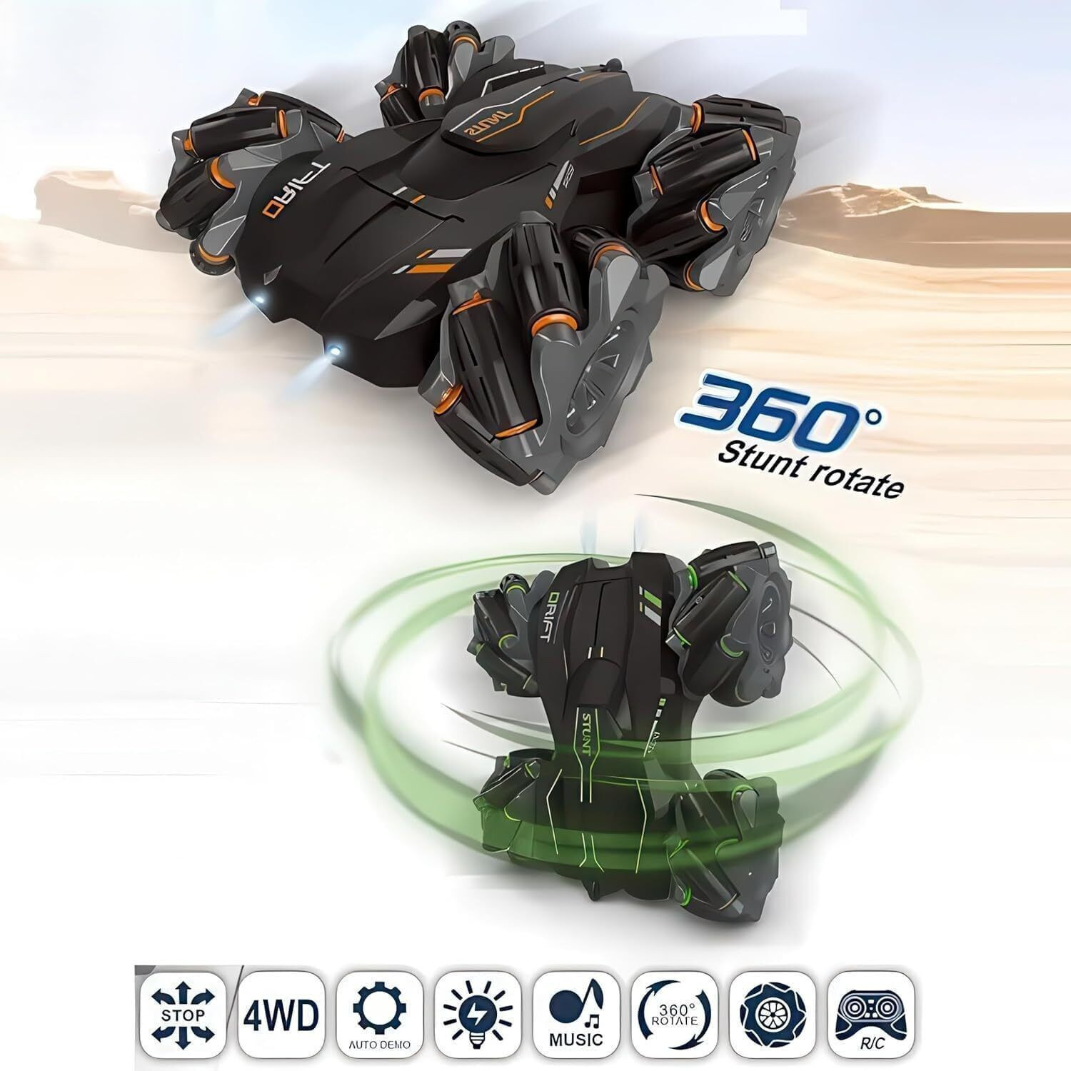 Image of MGKENTERPRISE 4X4 Remote Control Drift Stunt Car