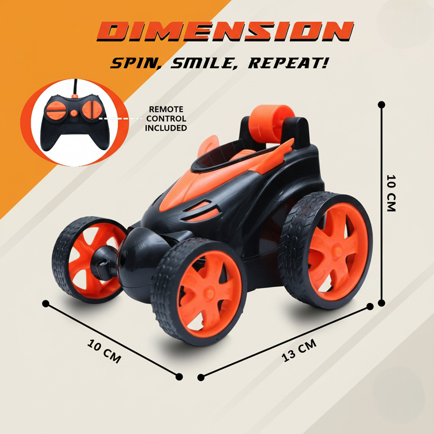 Image of Wonder Stunt Flip Rotating & Rolling RC Car for Kids Flexible Turning FK5