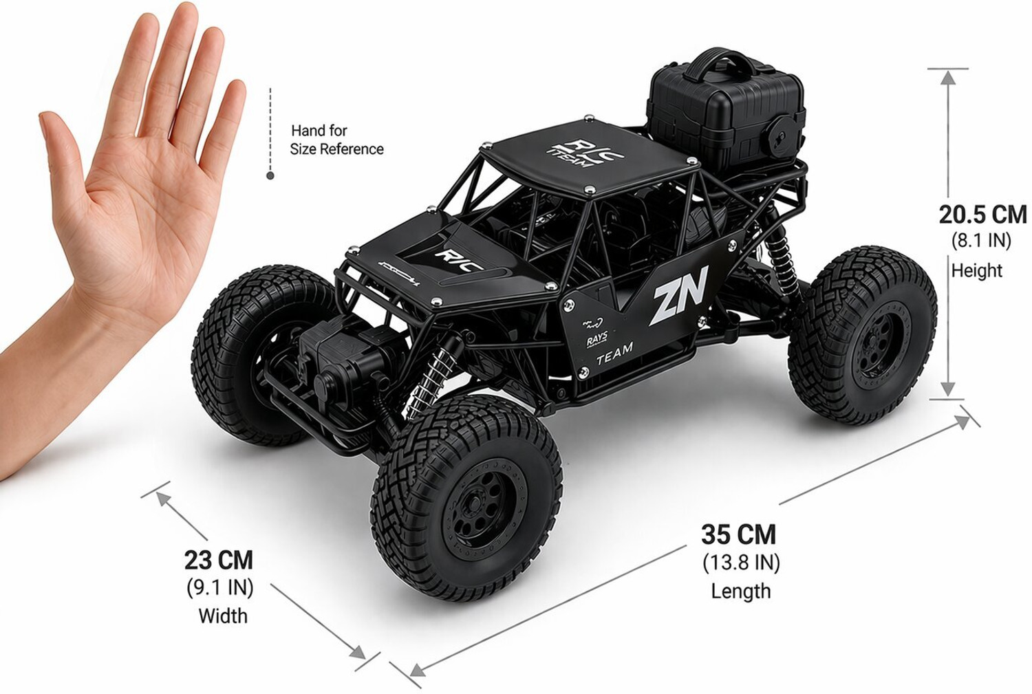Image of ZUNBELLA 4WD Remote Control Rock Crawler for Kids with Smoke Effect