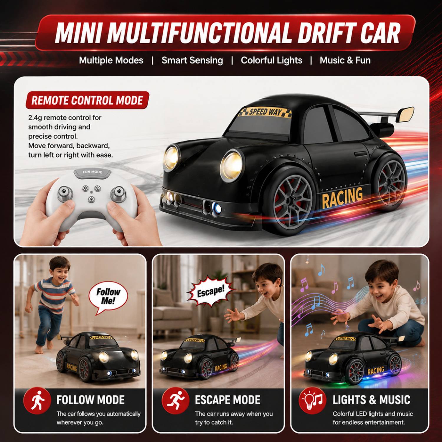 yuvika RC Drift Smart Sensor 4WD Drift Car - Image 4