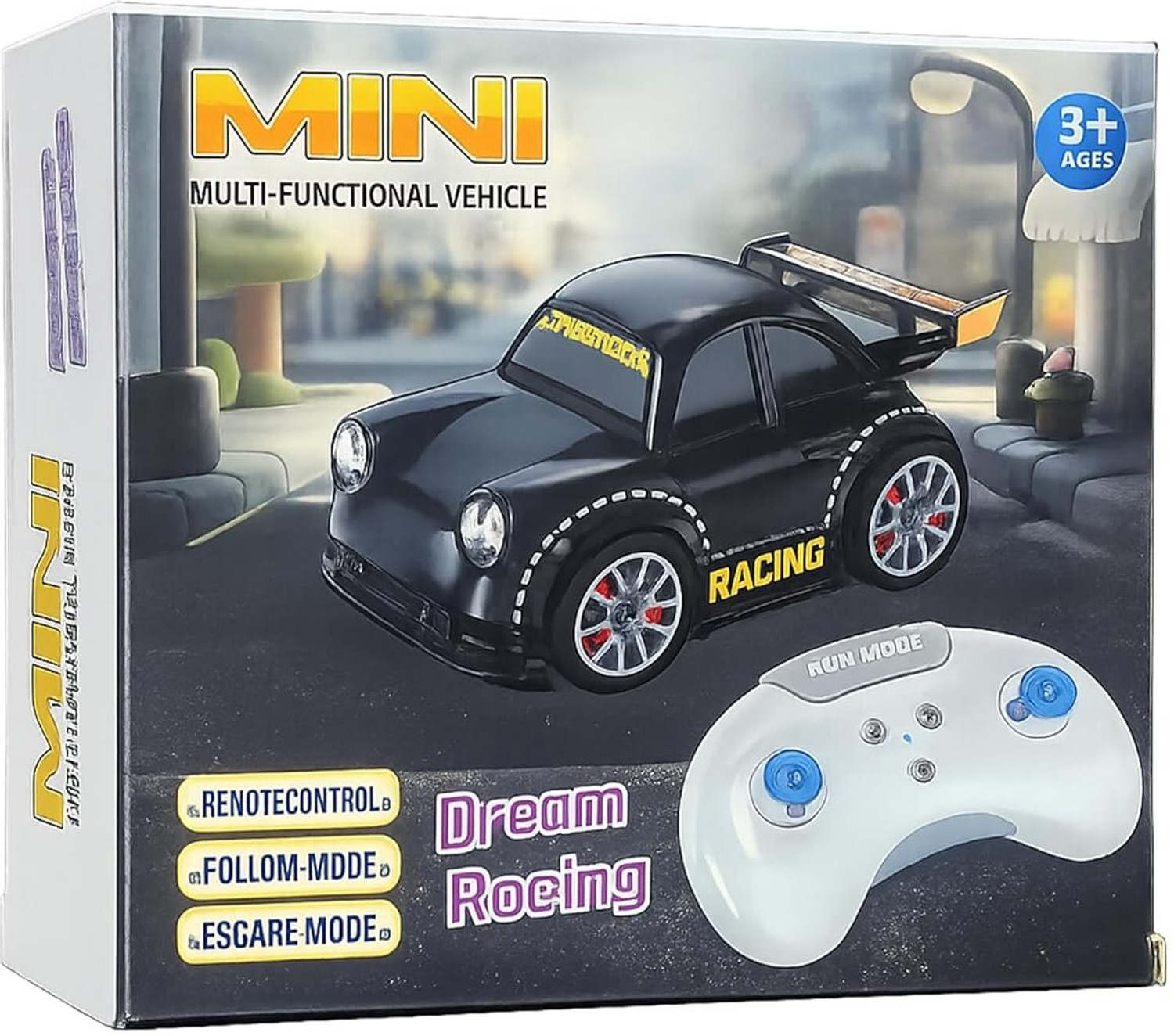Image of PRINERI Mini RC Drift Car with Sensor Follow Escape Mode & Remote Control