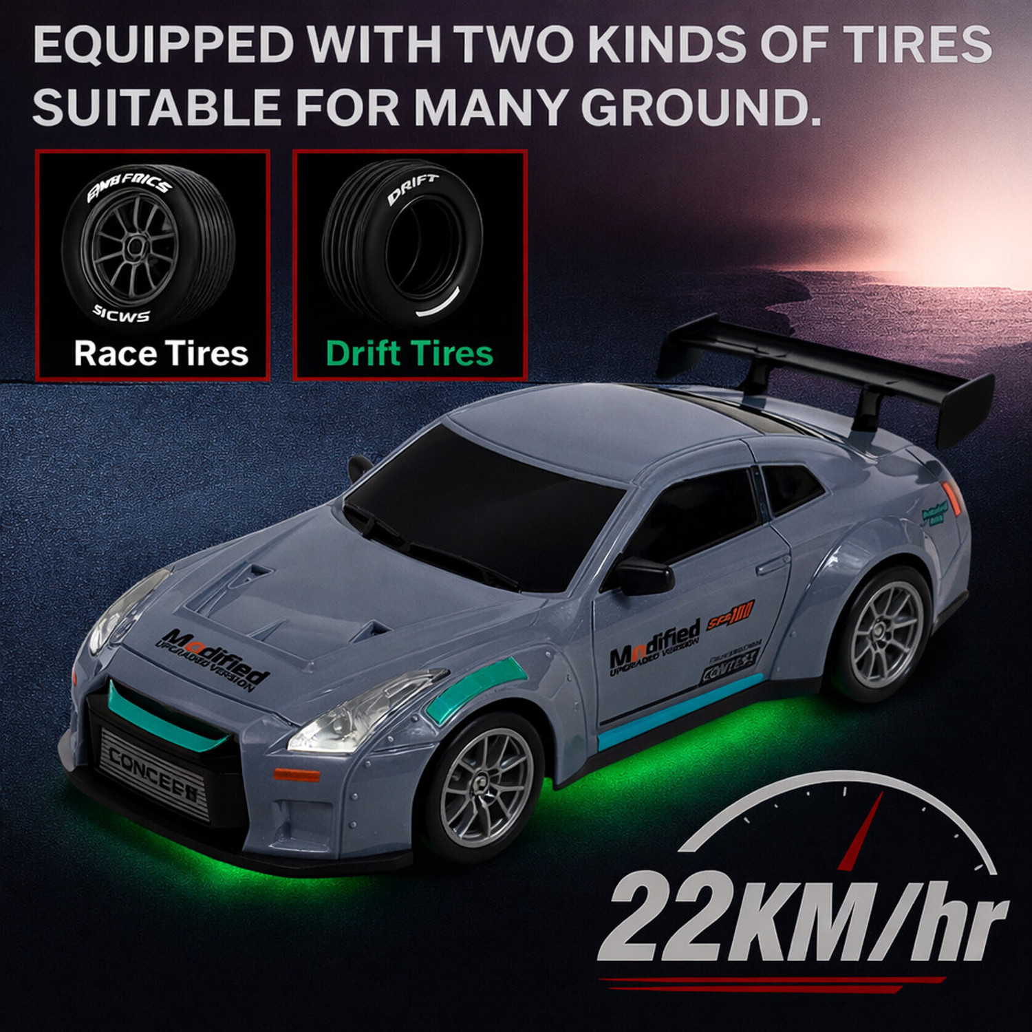 Image of Flytek Drift rc car 4x4 rc drift car 2.4 ghz remote control car 4x4 toy for kids (Multicolor)