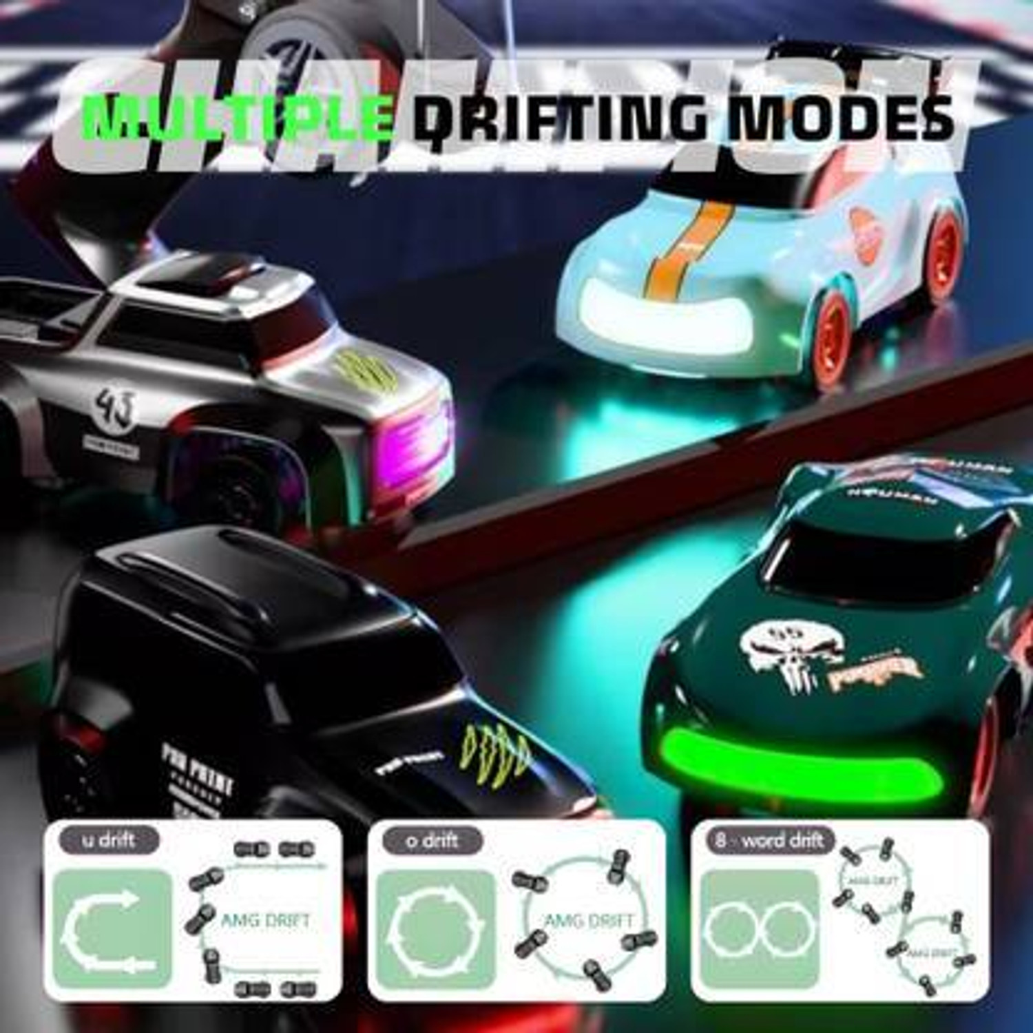 Image of Flytek Mini rc drift car toy 1:64 mini rc car drift- mini remote control car