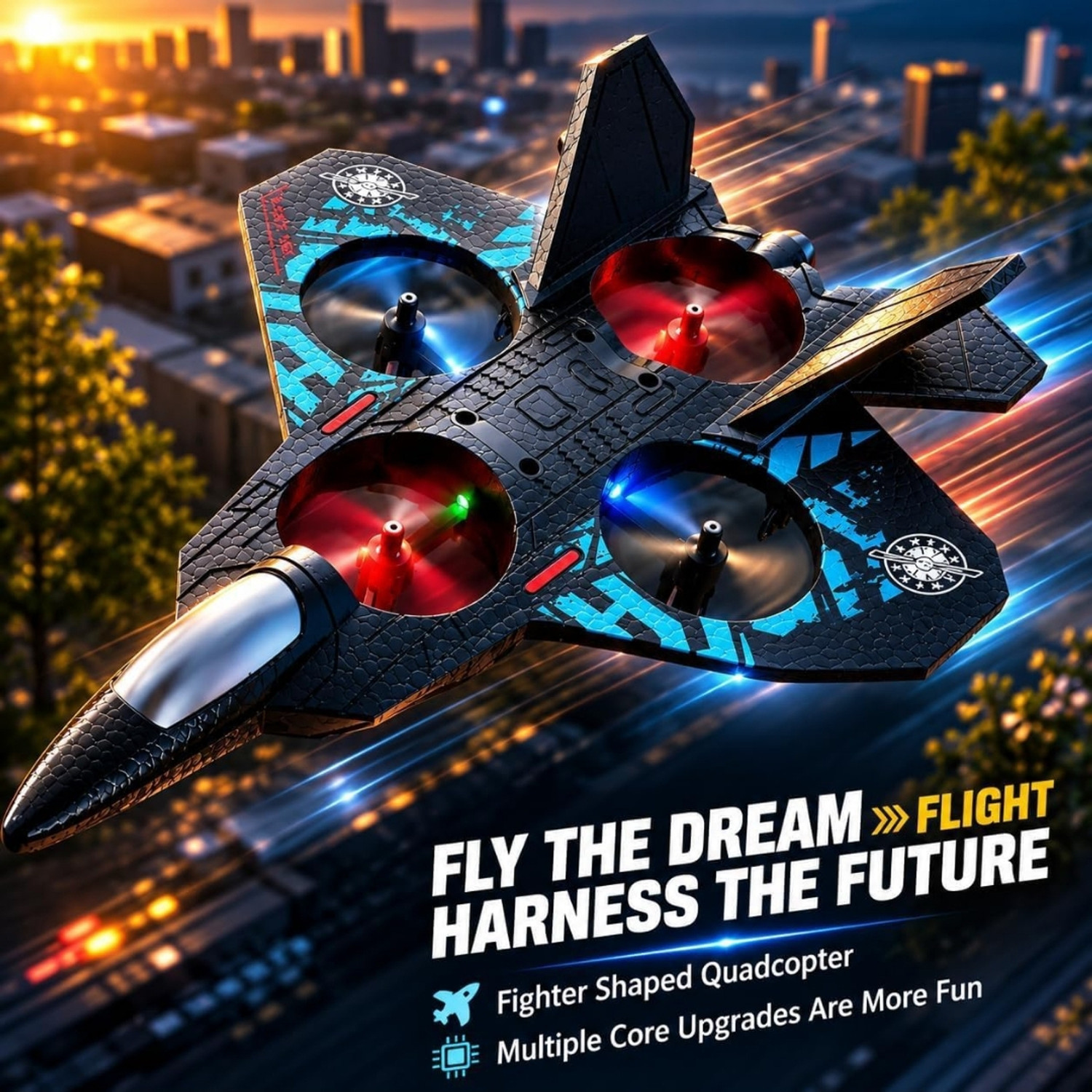 Image of NTS NTS Remote Control Fighter Jet RC Aircraft, 360 Revolving