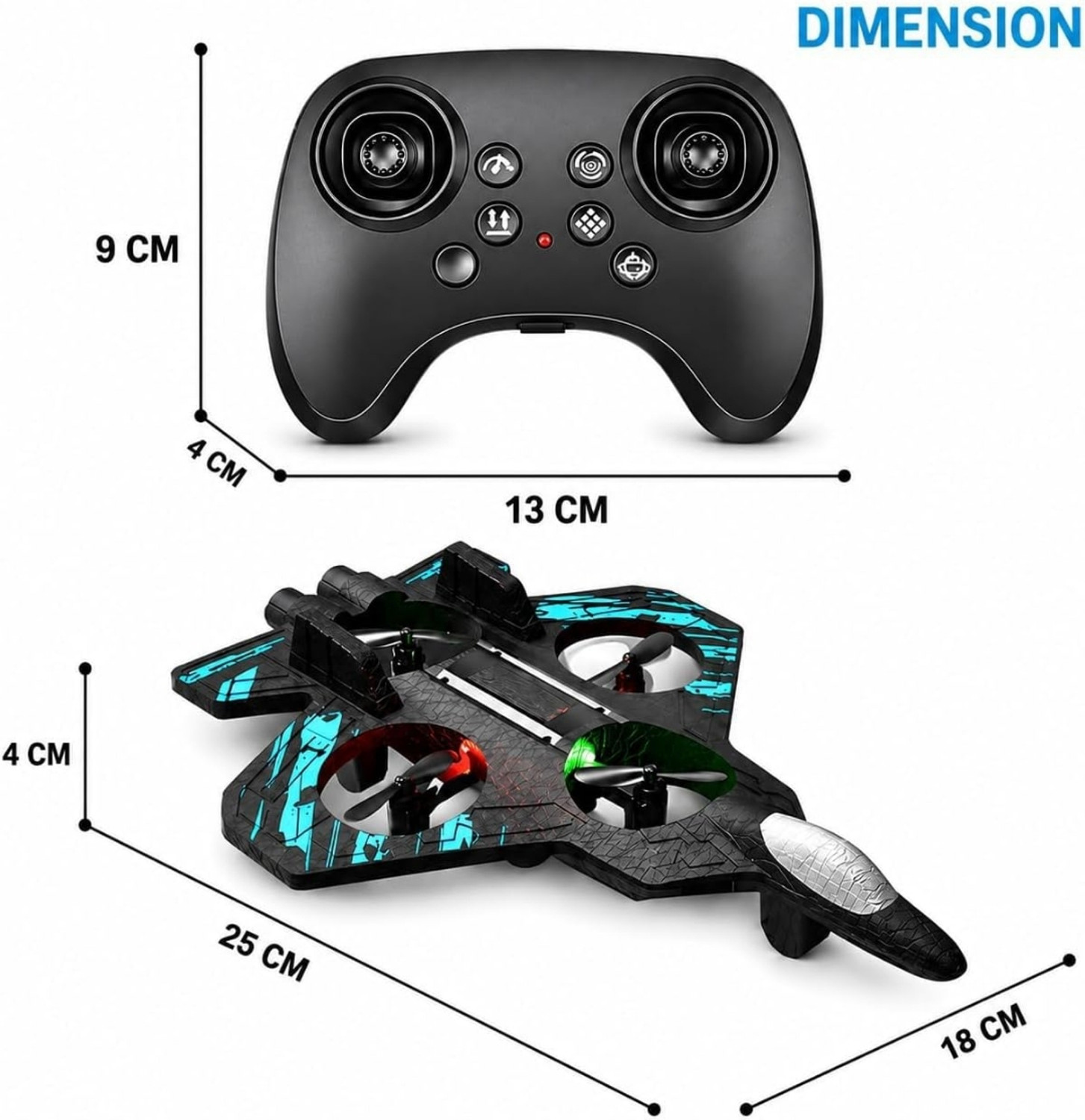 Image of NTS NTS Remote Control Fighter Jet RC Aircraft, 360 Revolving