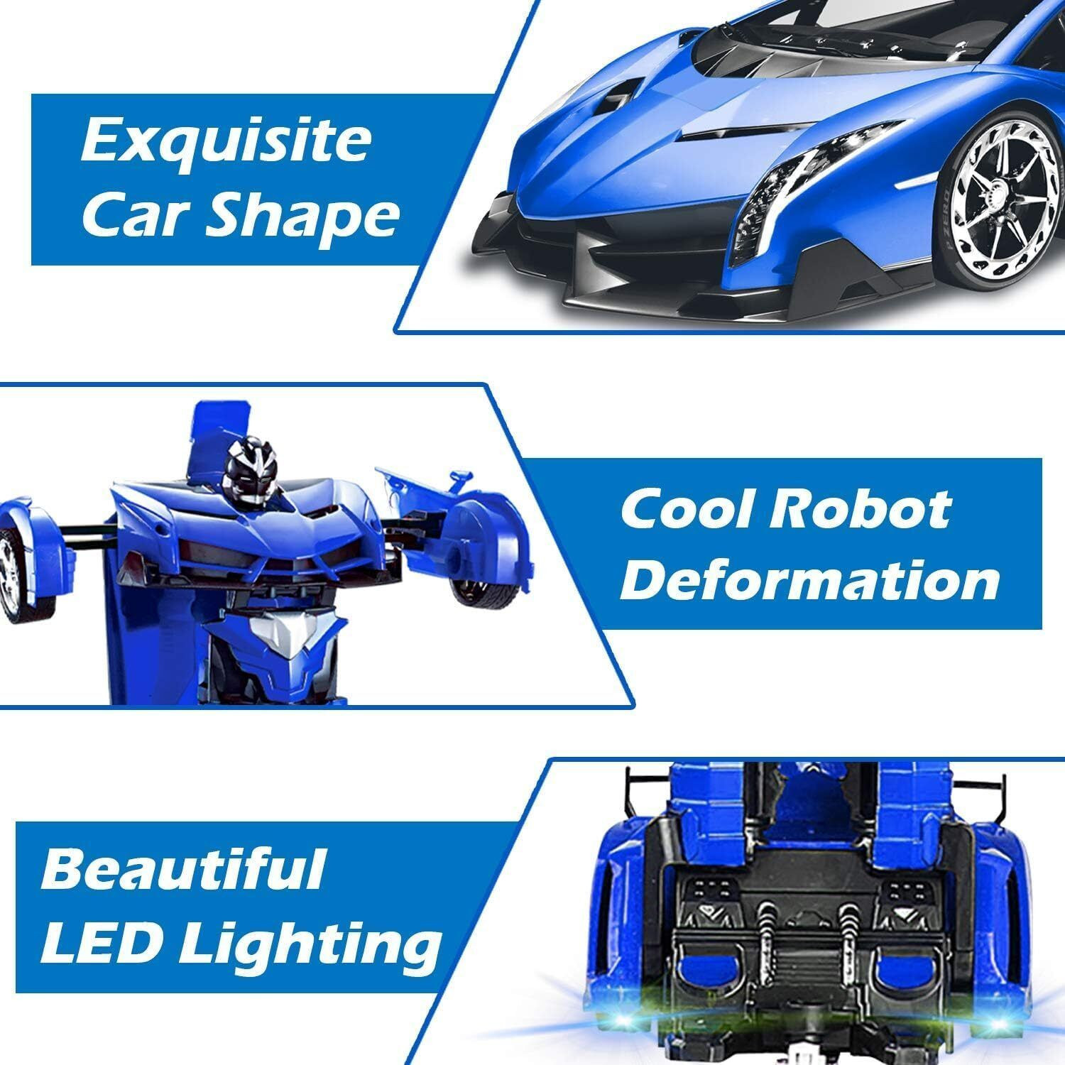 Image of Harinder Transform RC Robot Car 2-in-1 One Key Deformation 360 Stunt Remote Toy