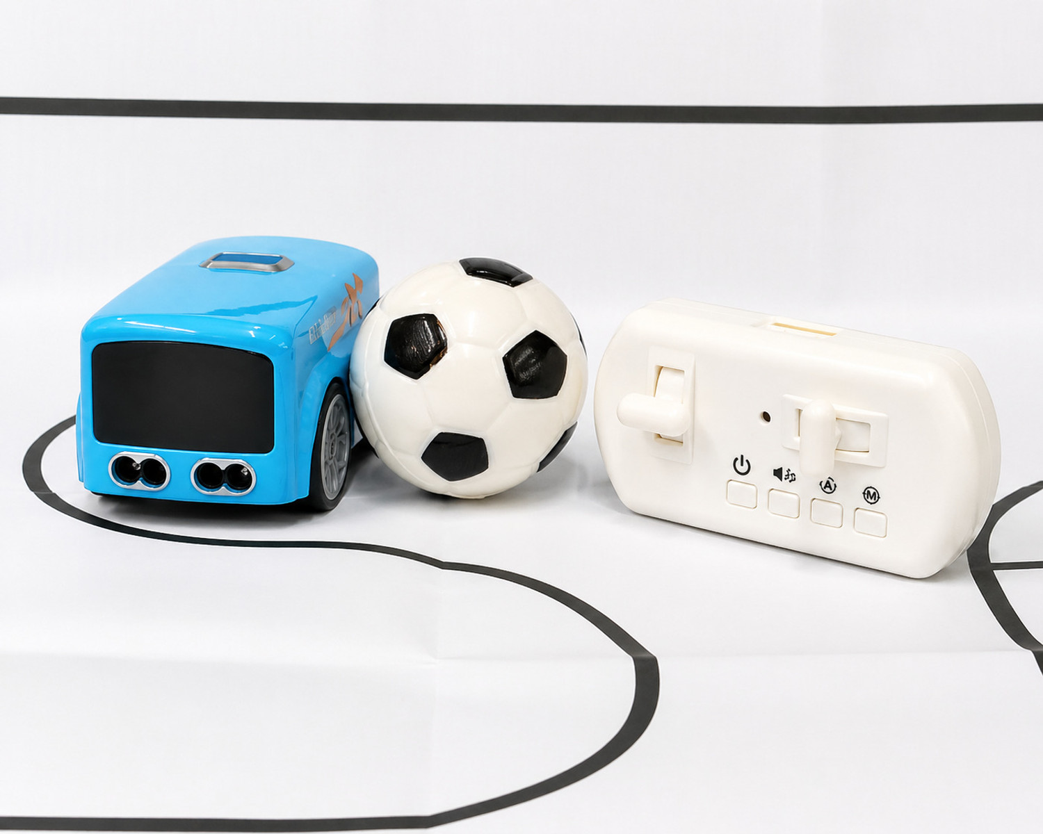 Image of Craveon Magic Mini Bus Smart Induction Toy Car with Remote Control LED Light Bus Toy