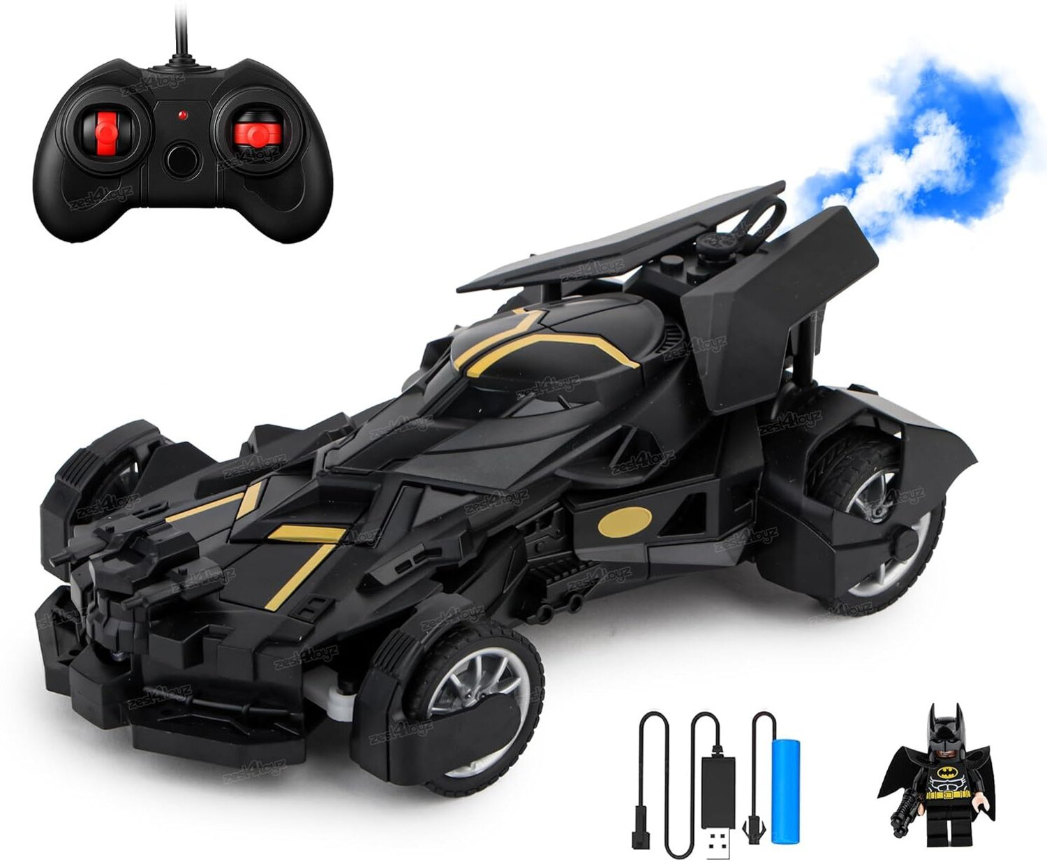 Image of MY KAFERS Remote Control Vehicle for Kids,Rechargeable Battery,Water Spray & Action Figure
