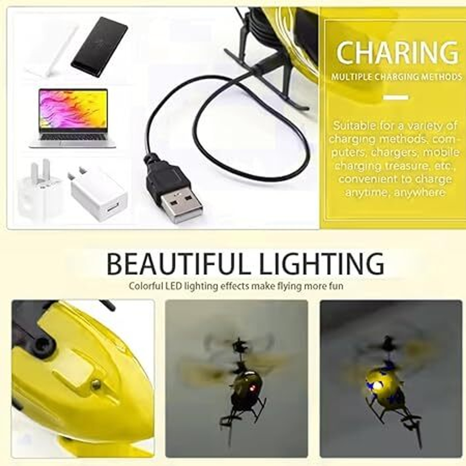 Image of RIVIN Flying Remote Control RC Induction Type 2-in-1 Indoor Outdoor Helicopter