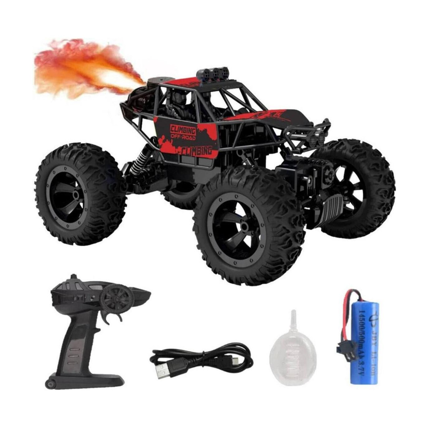 Image of Xcillince Toys High-Speed Off-Road Rock Crawler RC Car with Smoke Effect, Big Rubber Tyres,
