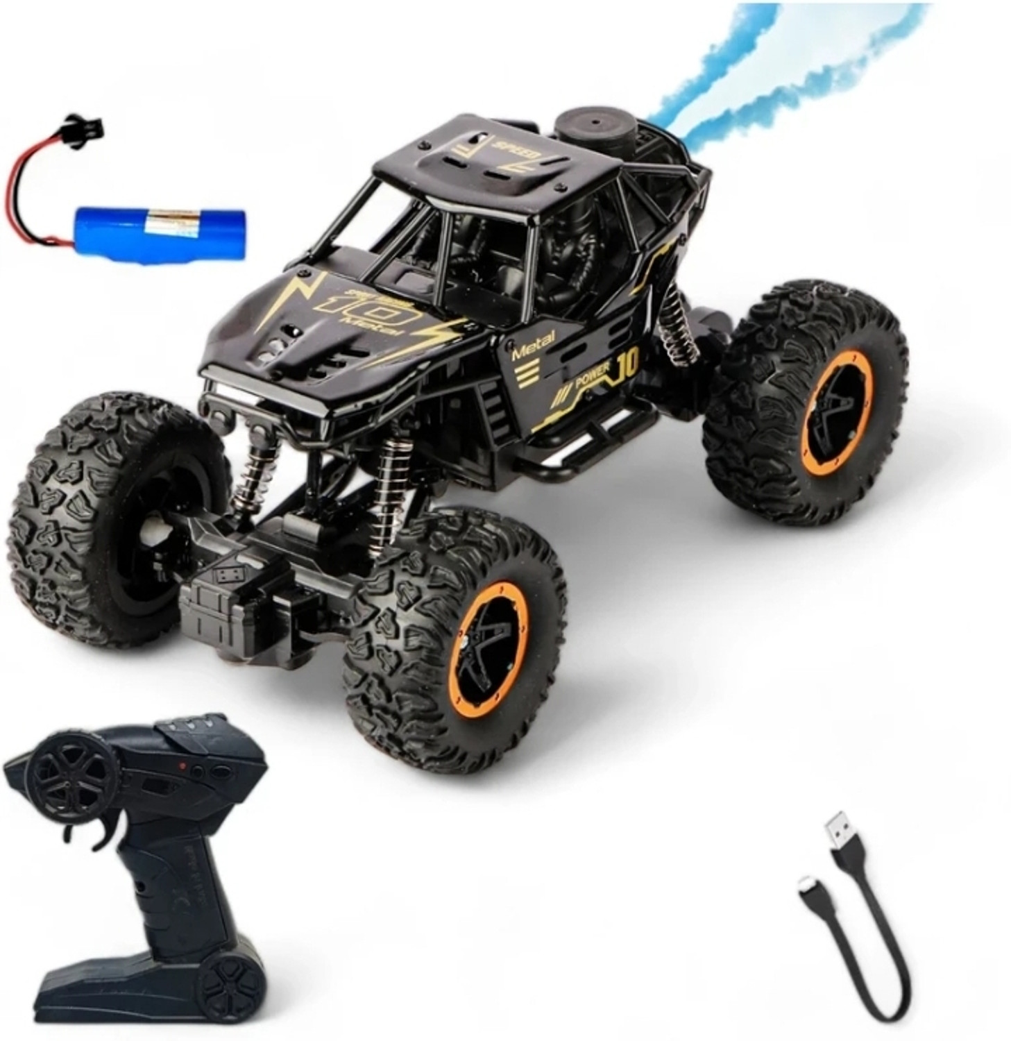 Image of APJ enterprise Remote Control Car - RC Monster Truck with Durable Tires, Shock Absorbing Toy