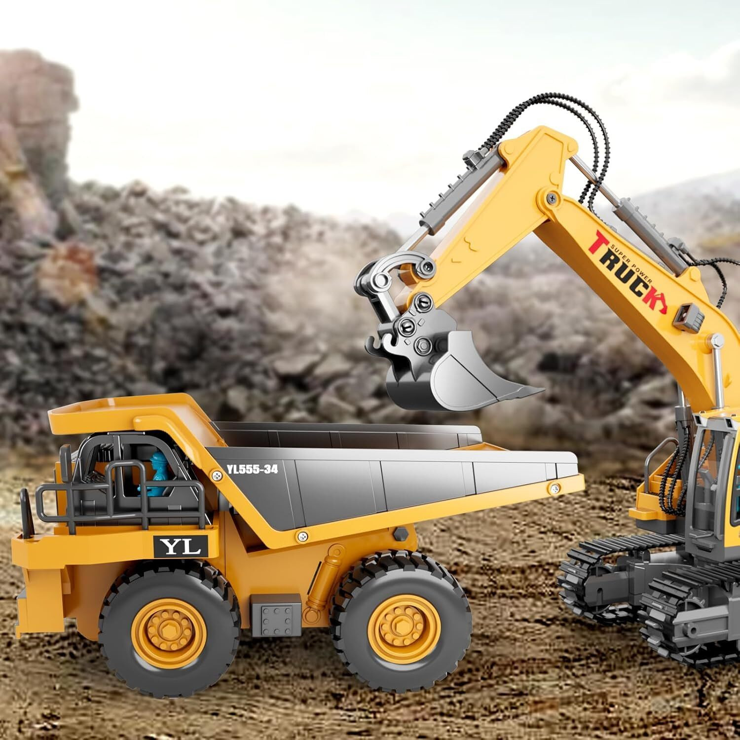 Image of KT TOYS HOUSE BEST SELLER || METAL Dump Truck 2.4Ghz RC | 9 Ch Music&Sound Heavy Duty