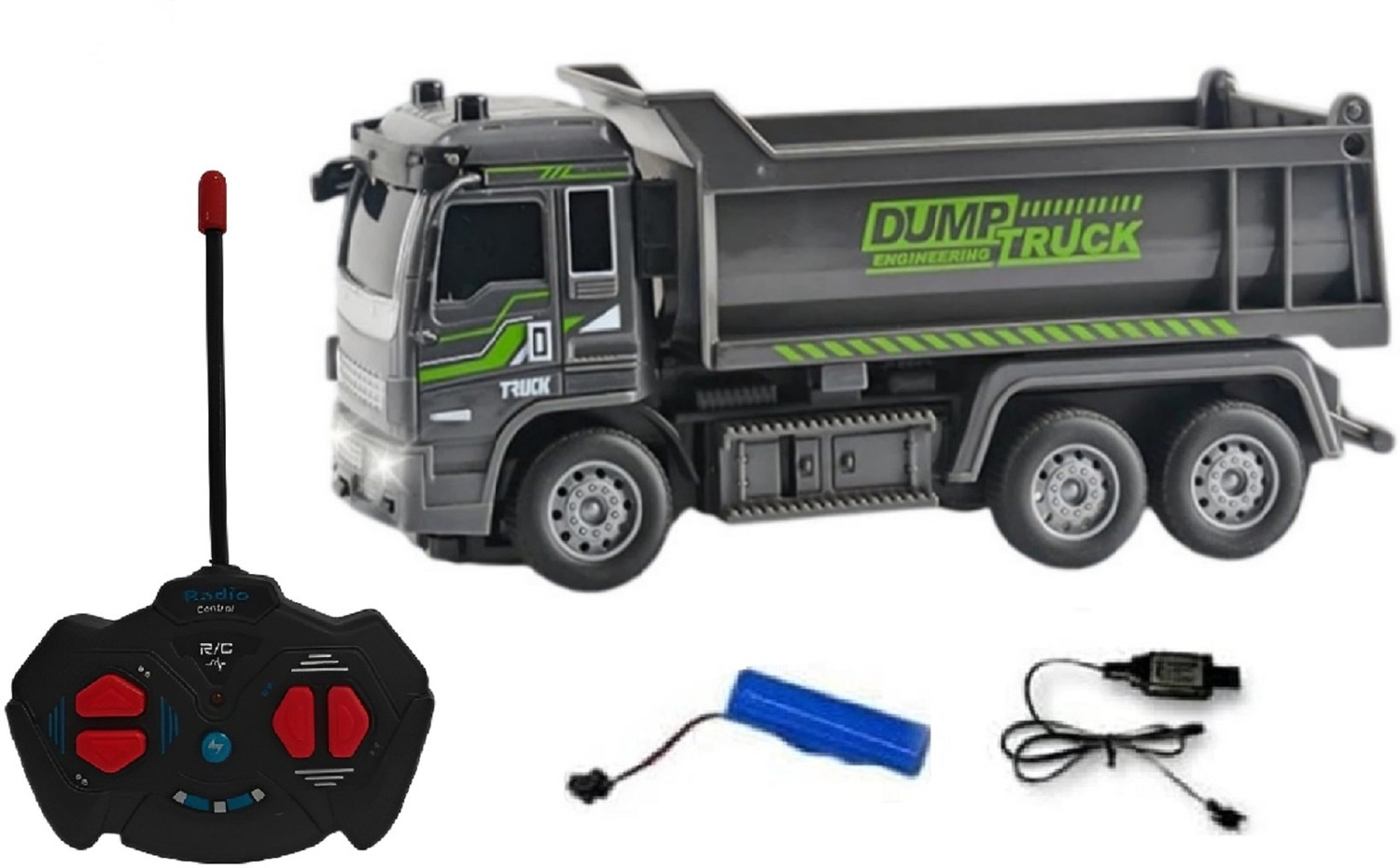 Image of IndusBay Rechargeable Remote control Dumper Truck Toy with Working Headlight