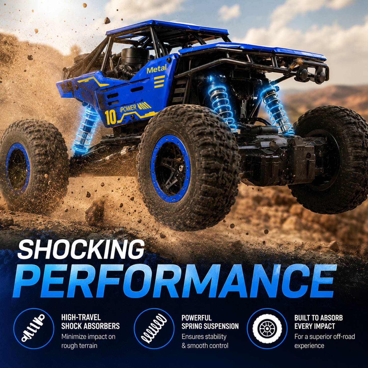 Buddynjoy RC Offroad Monster Rock Crawler 4x4 - Image 3