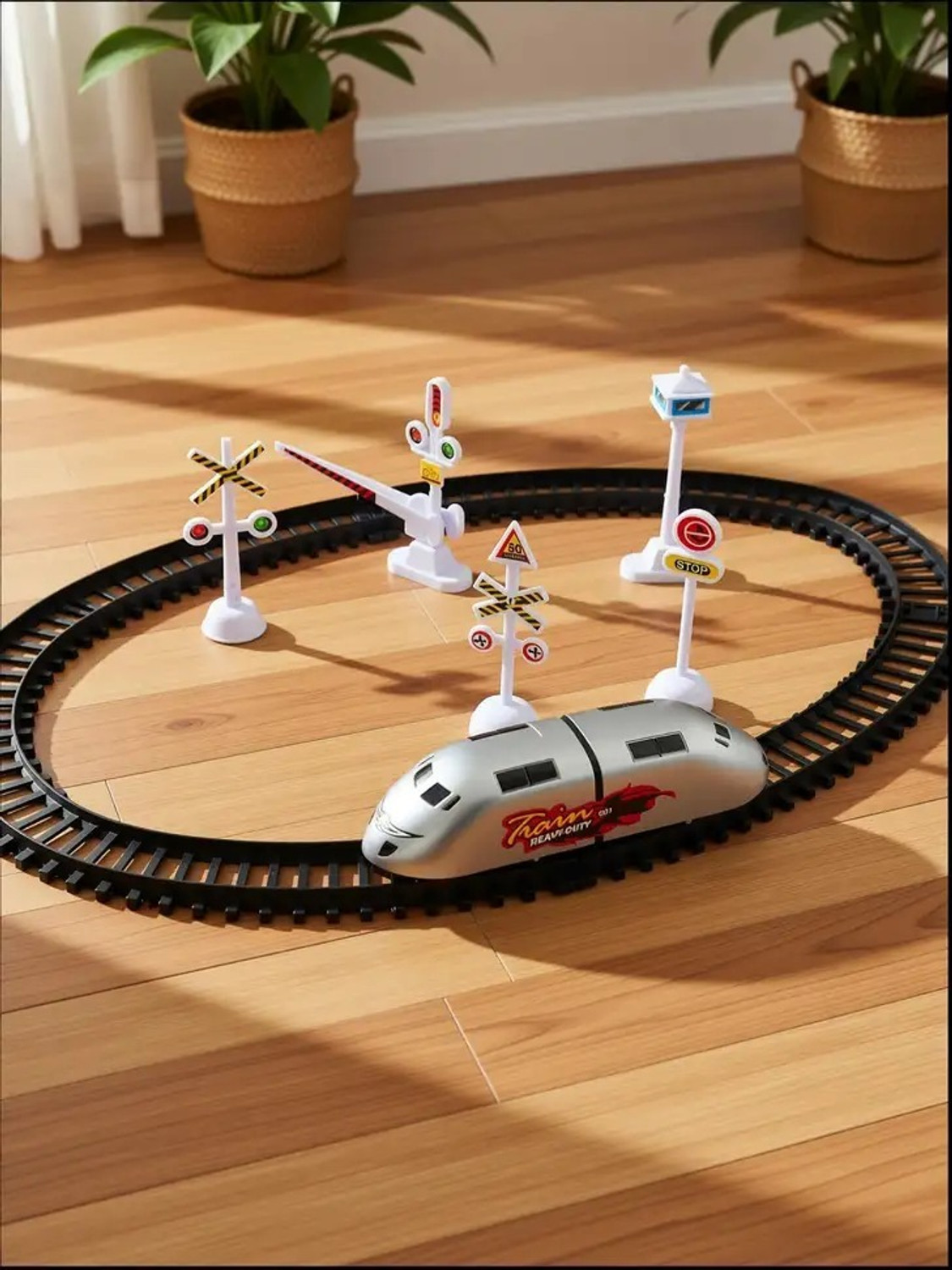 Image of Just Akura High Speed Electric Toy Train Set for Kids (Multicolor) &-E082