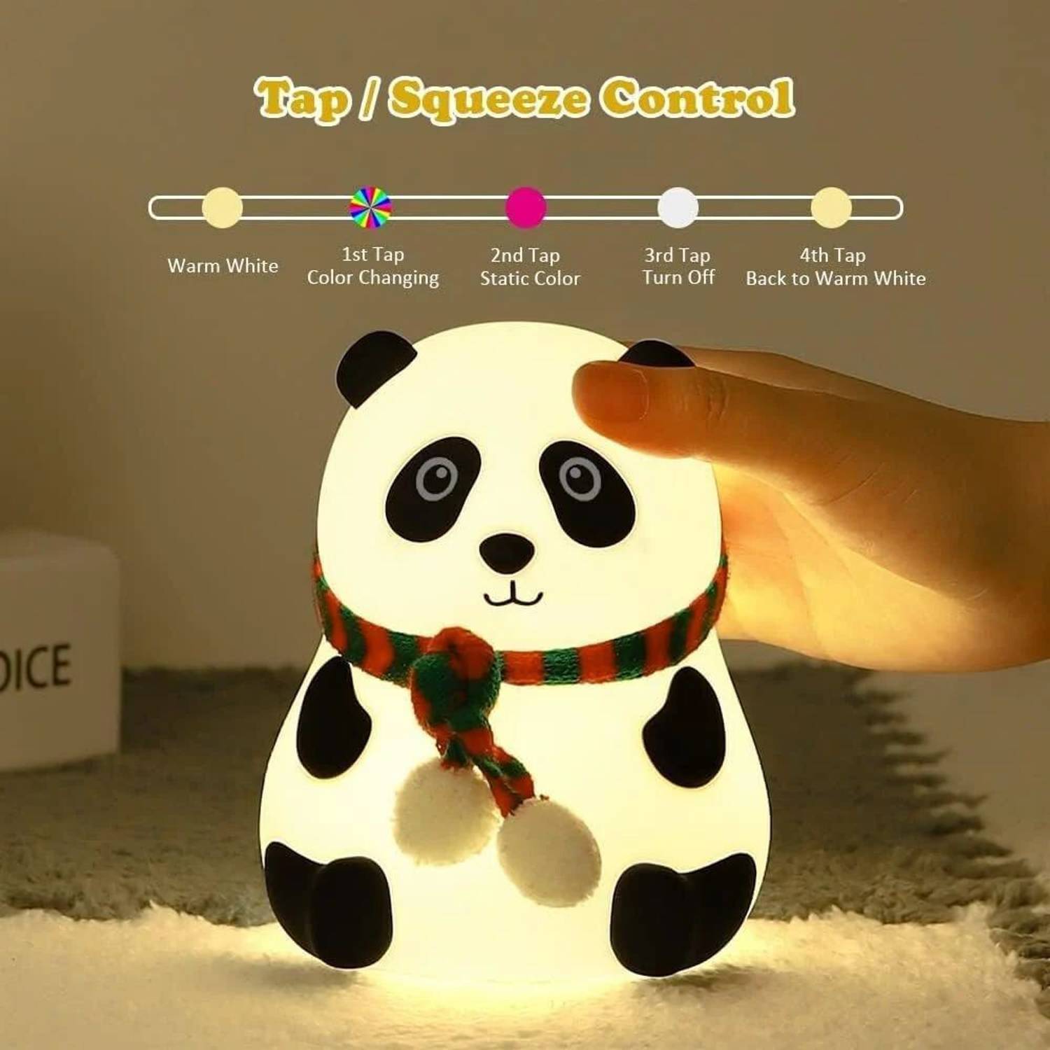 Toyoro Cute Panda 7 Color Changing USB Lamp - Image 3