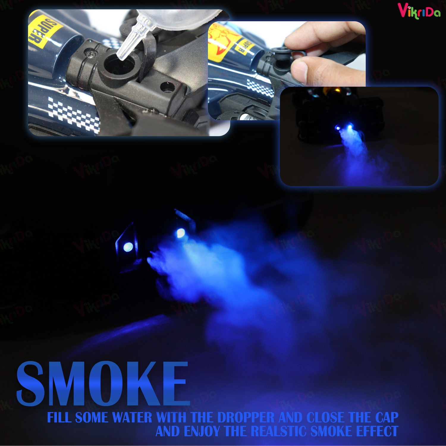 Image of VikriDa RC 4x4 Formula Drift Smoke Car Gesture Control Stunt Racing Car 1:14 Scale