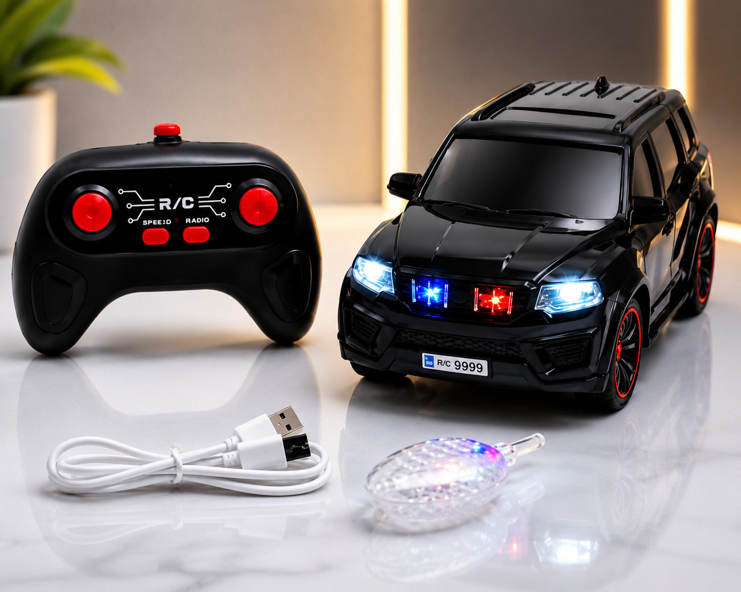 Image of TOY MACHINE BY GPE Scorpio Style RC Toy SUV for Kids (Black)