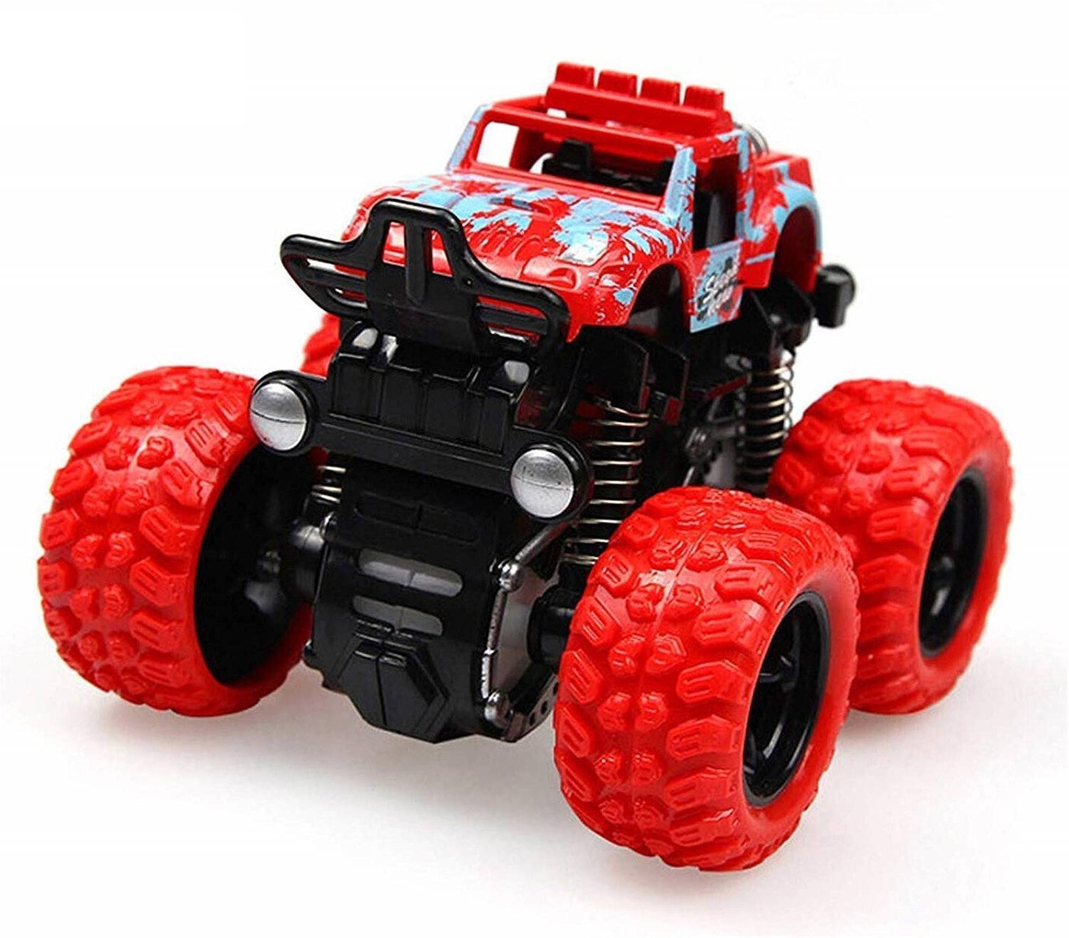 CannyCubs Monster Truck Friction Power Cars With Big Rubber Tires 360* Pack of 1