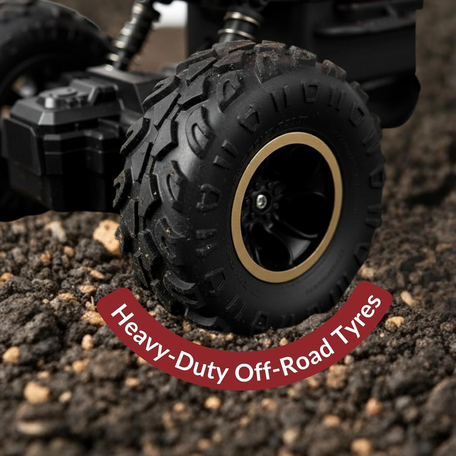 Image of LILPLAY Monster Truck, Rechargeable Remote Control Car for Kids, RC Car with Smoke