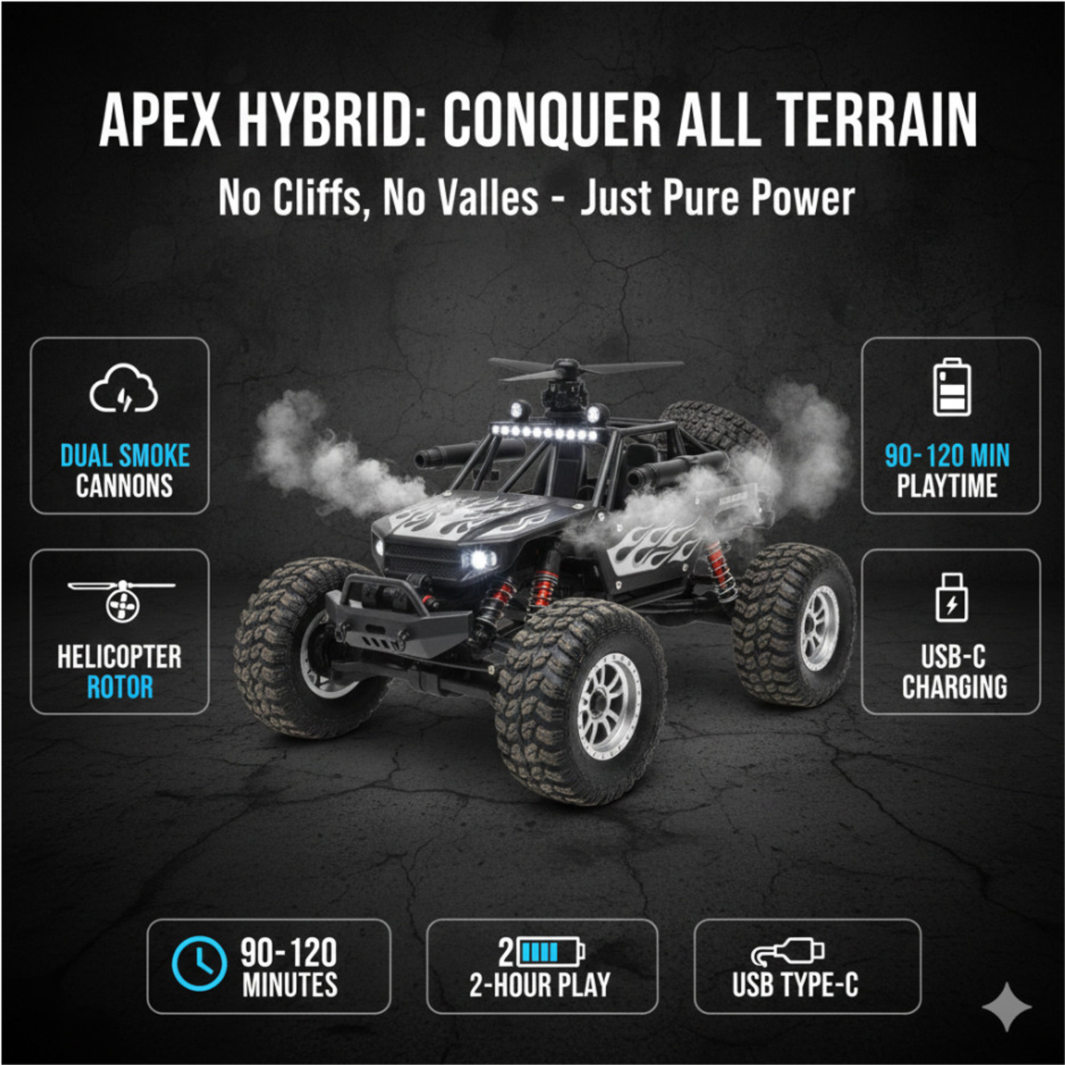 Image of RG TRADERS Remote Controlled Rock Crawler RC Monster Truck- 4 Wheel Drive 05
