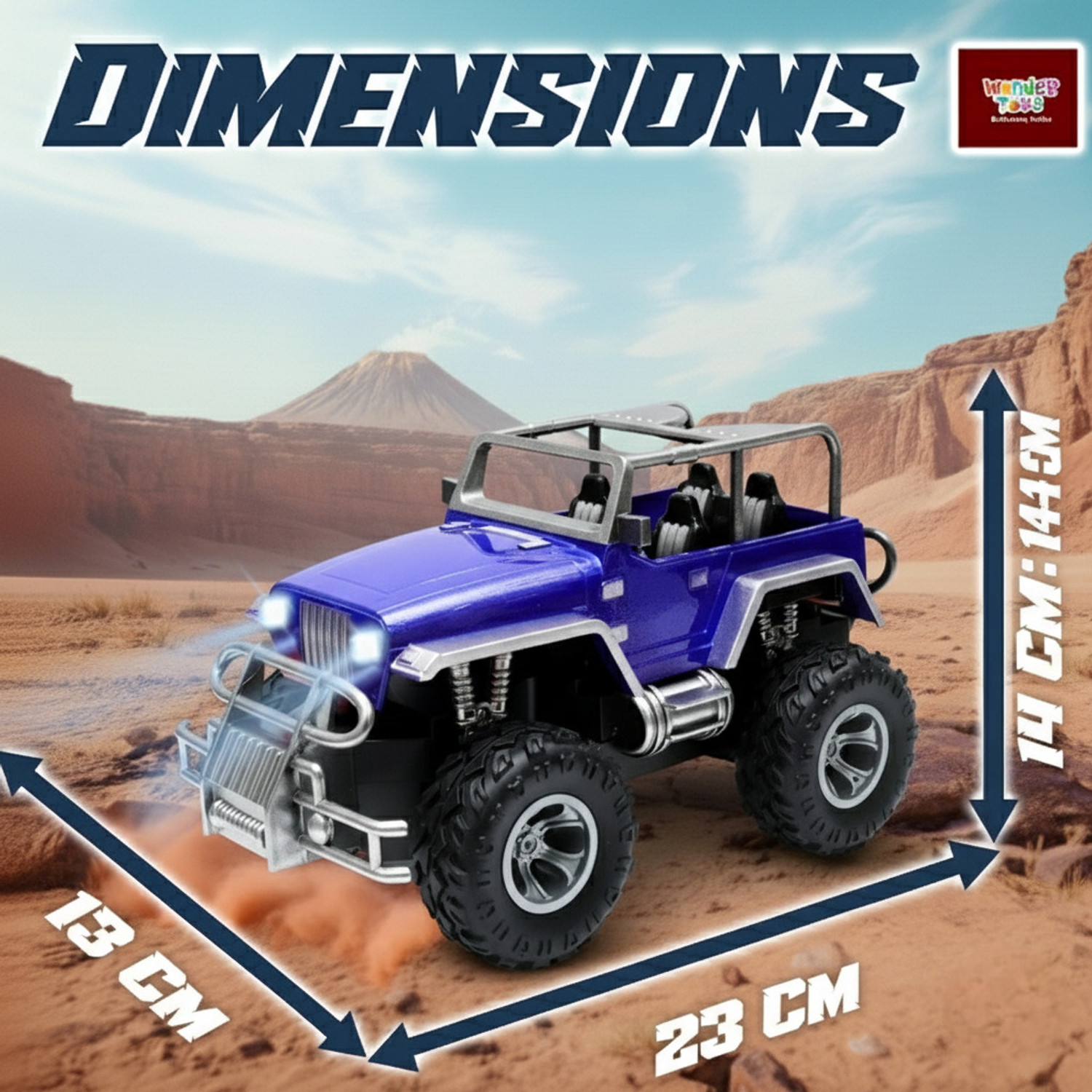 Image of Wonder Toys Xtream Racer Off Roader Rechargeable Remote Control Car|4x4 Monster Truck