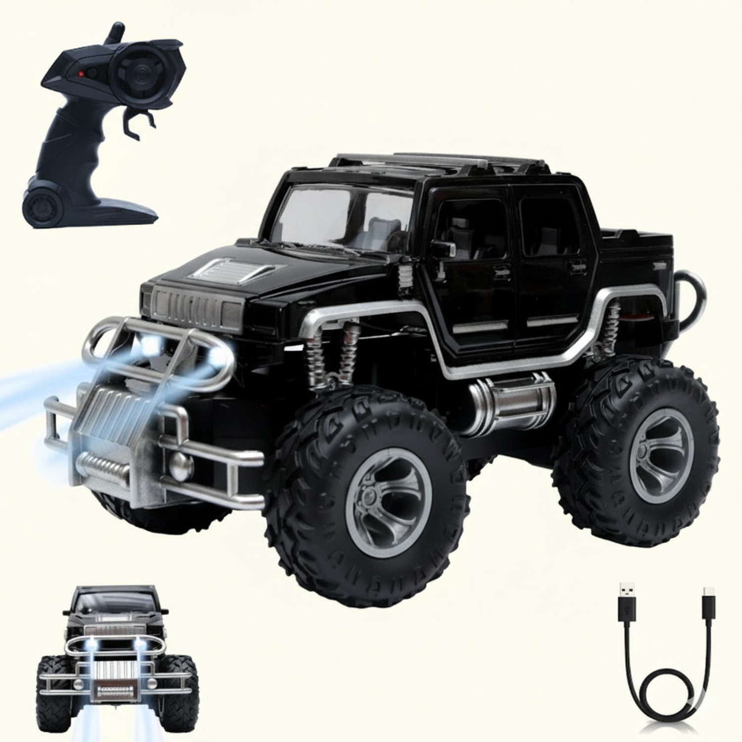 Image of Wonder Toys Warrior Off Roader Rechargeable Remote Control Car|4x4 Monster Truck