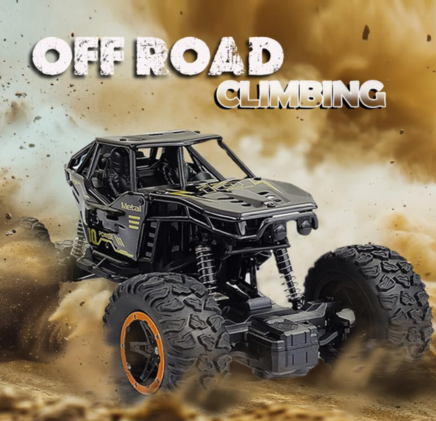 Image of APJ enterprise Rechargeable Remote Control Monster Truck RC Car Off Road Rock Crawler for Kids