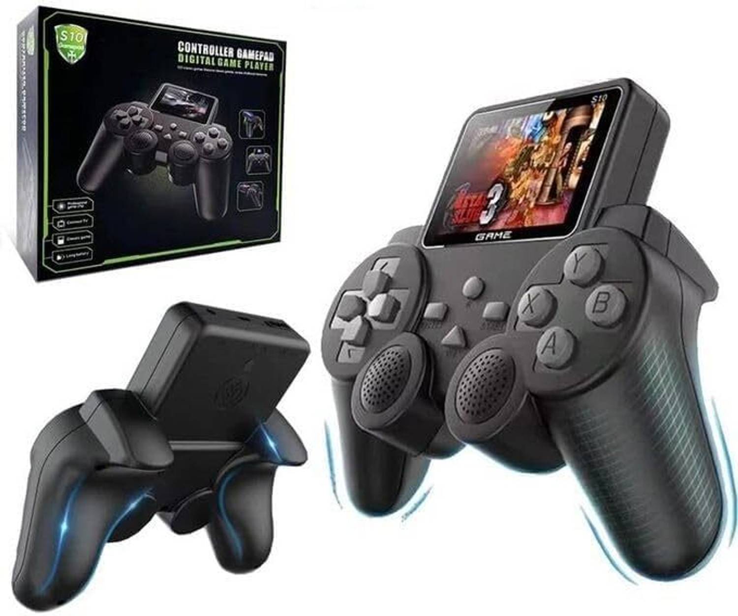 S10 Game Controller 2.4" Screen 520 Games Black - Image 1